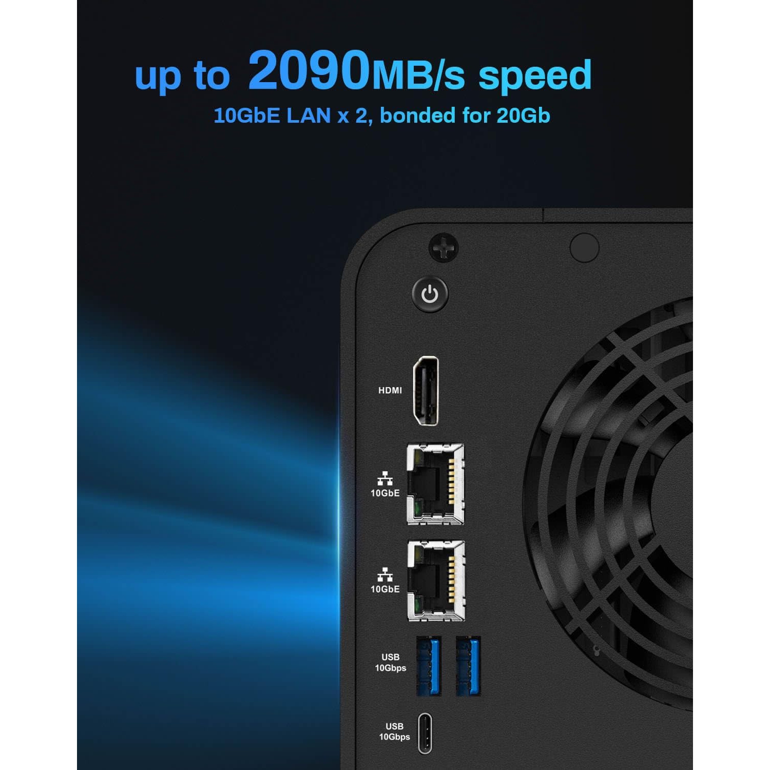 TERRAMASTER F6-424 Max NAS Storage - 6Bay Core i5 1235U 10-Cores 12-Threads, 8GB DDR5 RAM, Dual 10GbE Ports