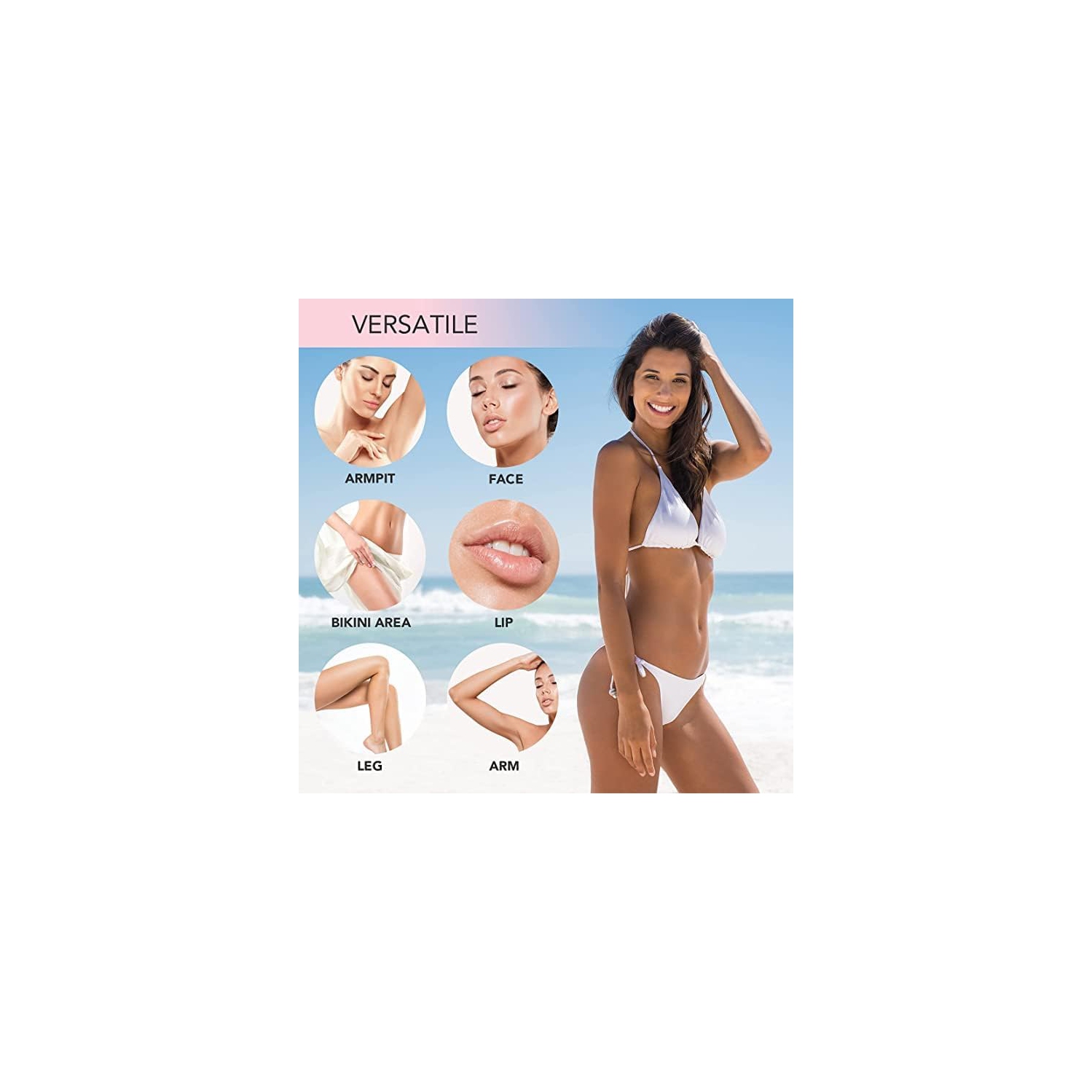 VG VOGCREST 2-in-1 Electric Razor Shaver Trimmer for Women - Rechargeable Hair Removal Kit for Face, Body, Leg, Bikini, Underarm, Arm