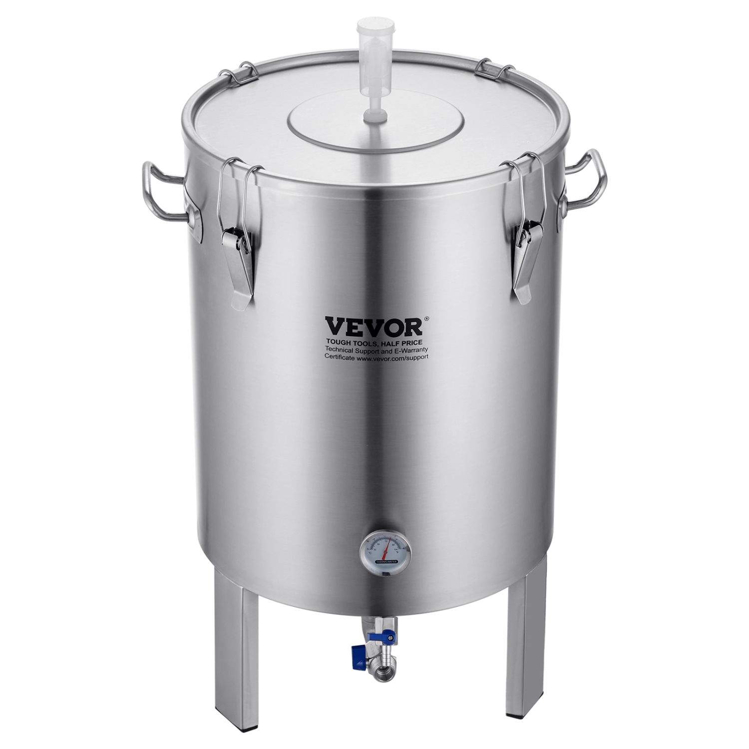 VEVOR 304 Stainless Steel Kettle, 16 GALLON Beer Brew Fermentor, for Brewing, Home Brewing Supplies with Base, Kettle Stock Pot Includes Lid, Handle,