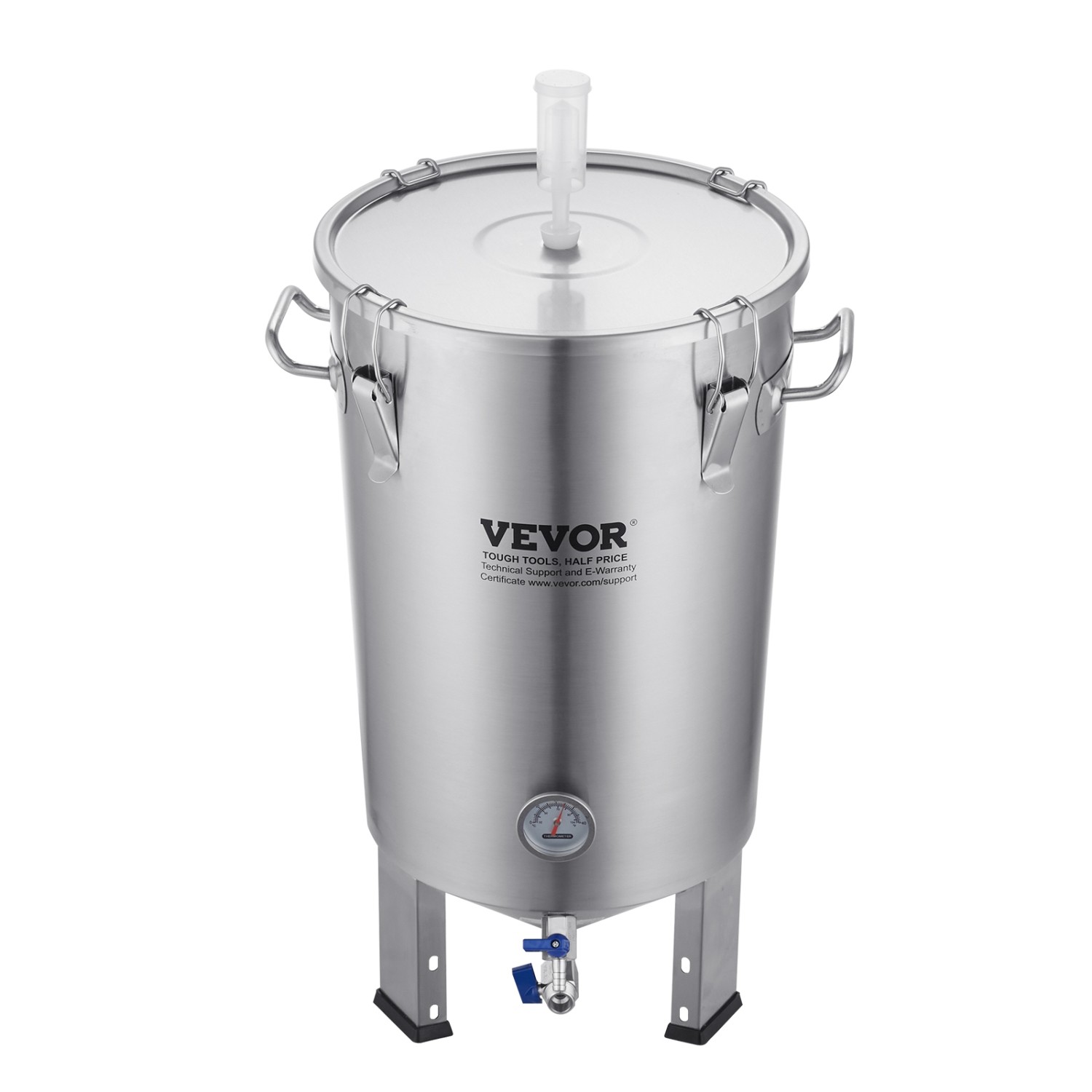 VEVOR 304 Stainless Steel Kettle, 8 GALLON Beer Brew Fermentor, for Brewing, Home Brewing Supplies with Base, Kettle Stock Pot Includes Lid, Handle,