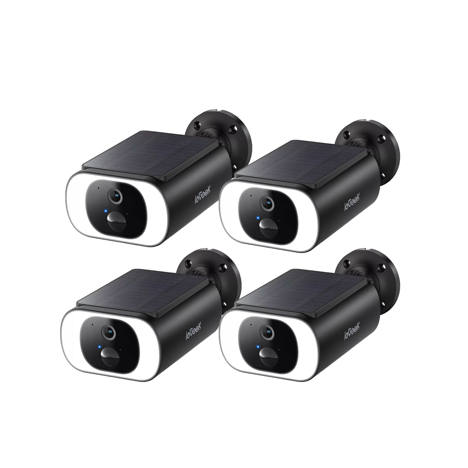 Caméra de sécurité solaire sans fil extérieure d'ieGeek,Toujours alimentée,Caméra solaire tout-en-un sans fil extérieur pour la sécurité