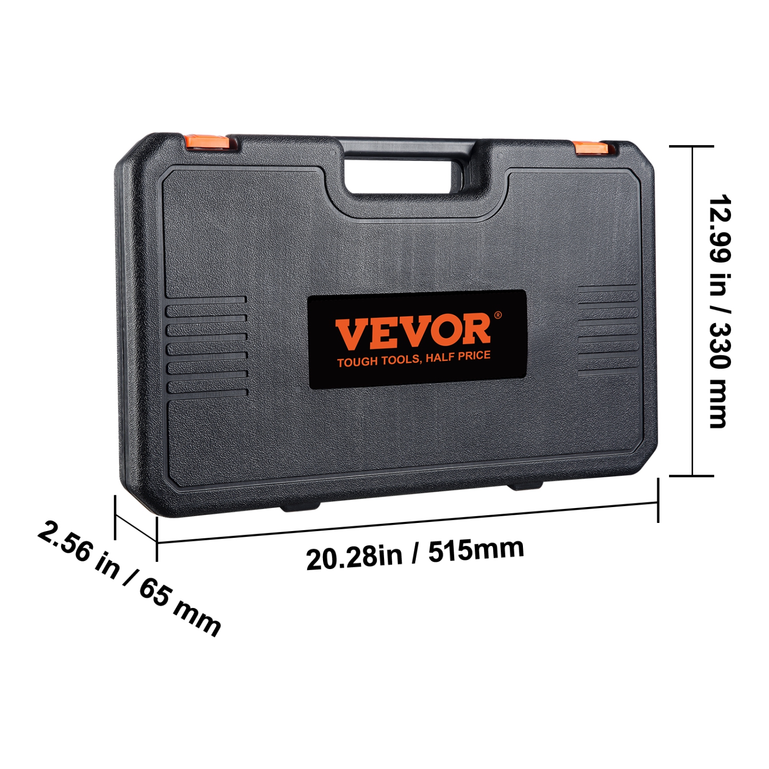VEVOR 1/2" Drive Impact Socket Set, 33 Piece Socket Set SAE 3/8"-1" and Metric 10-24mm, 6 Point Cr-V Alloy Steel for Auto Repair, Easy-to-Read Size