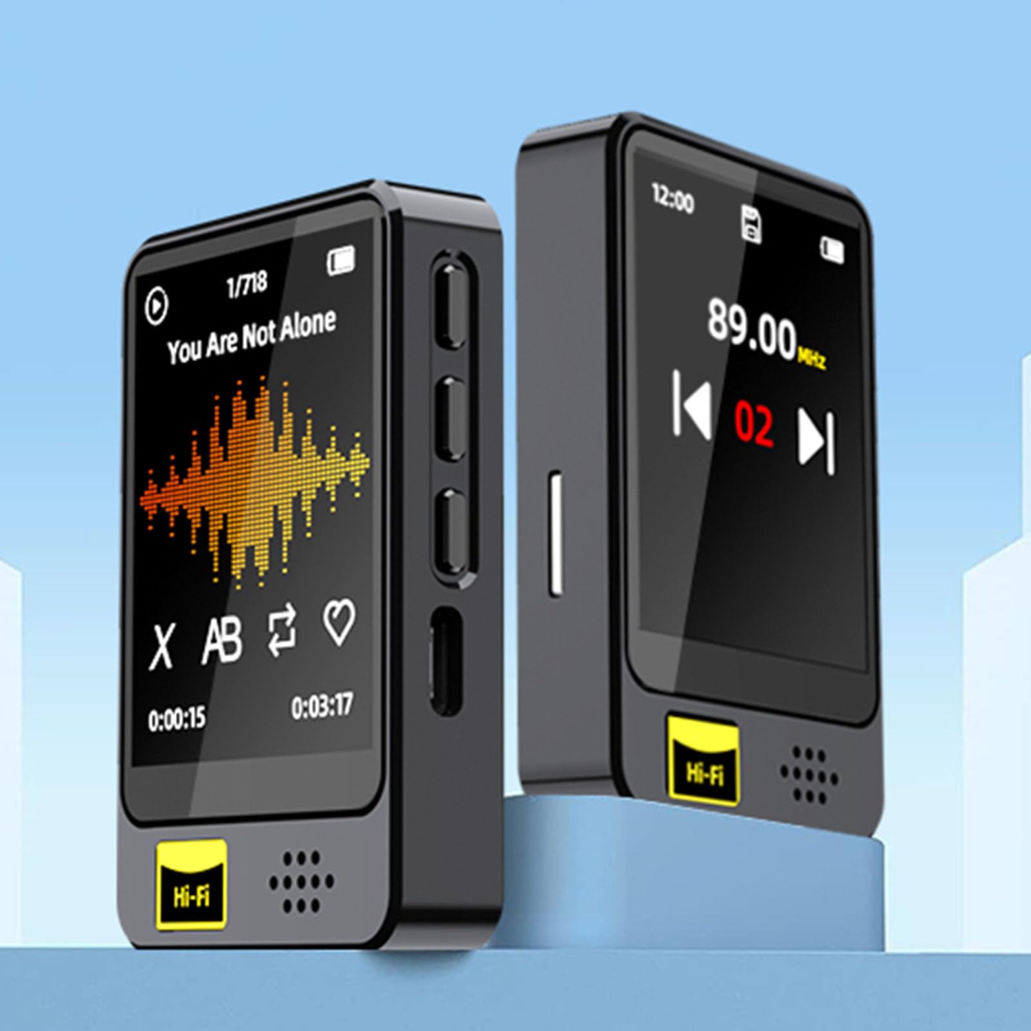 Lecteur MP3 1.8&nbsp;po Écran tactile Lecteur MP3 portatif Walkman Lecteur MP3 Haut-parleur Lecteur MP3 Bluetooth avec radio FM/enregistrement/livre