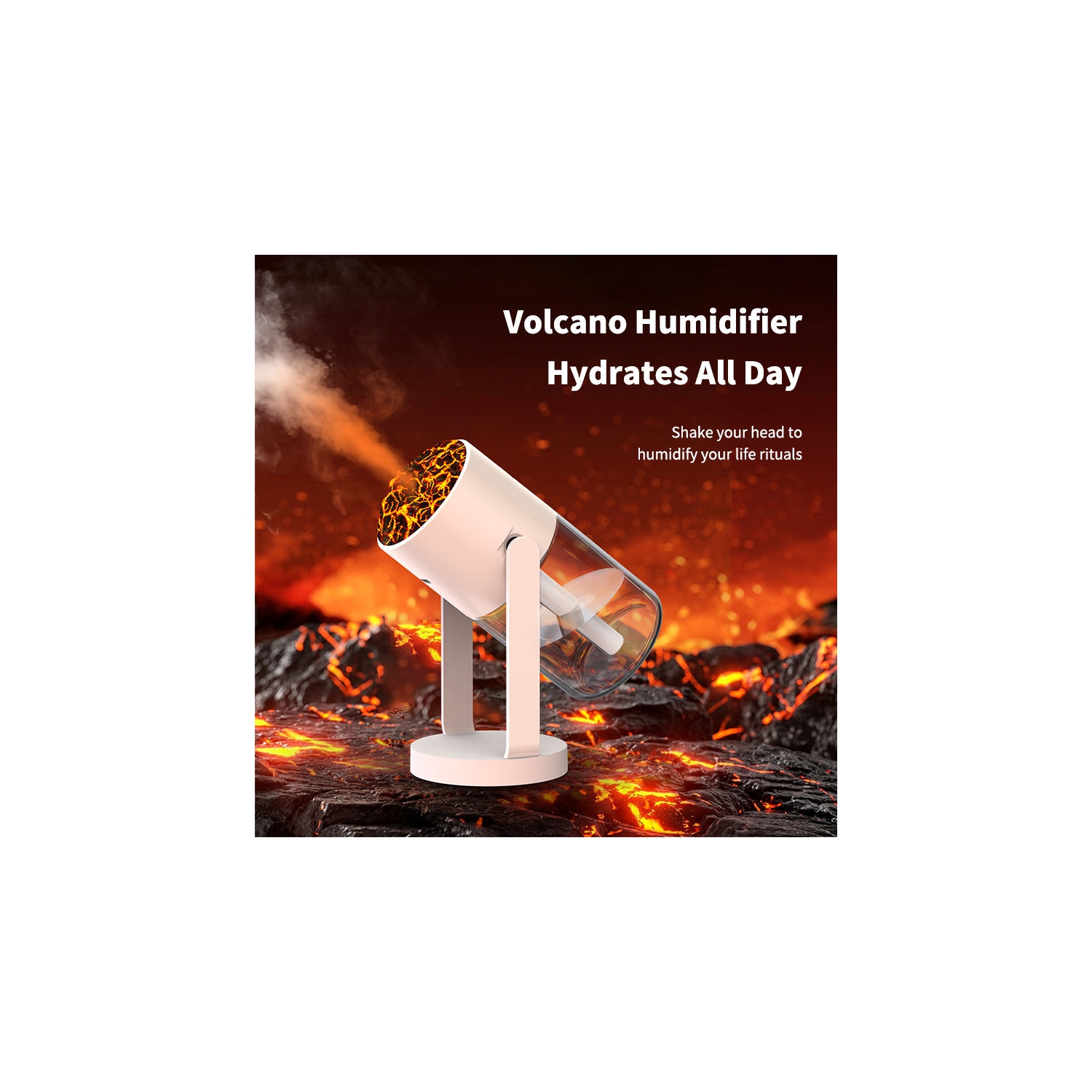 Portable 7-color starry sky LED car and home dual-use new starry sky projection humidifier USB ultrasonic car air humidifier home shaking head