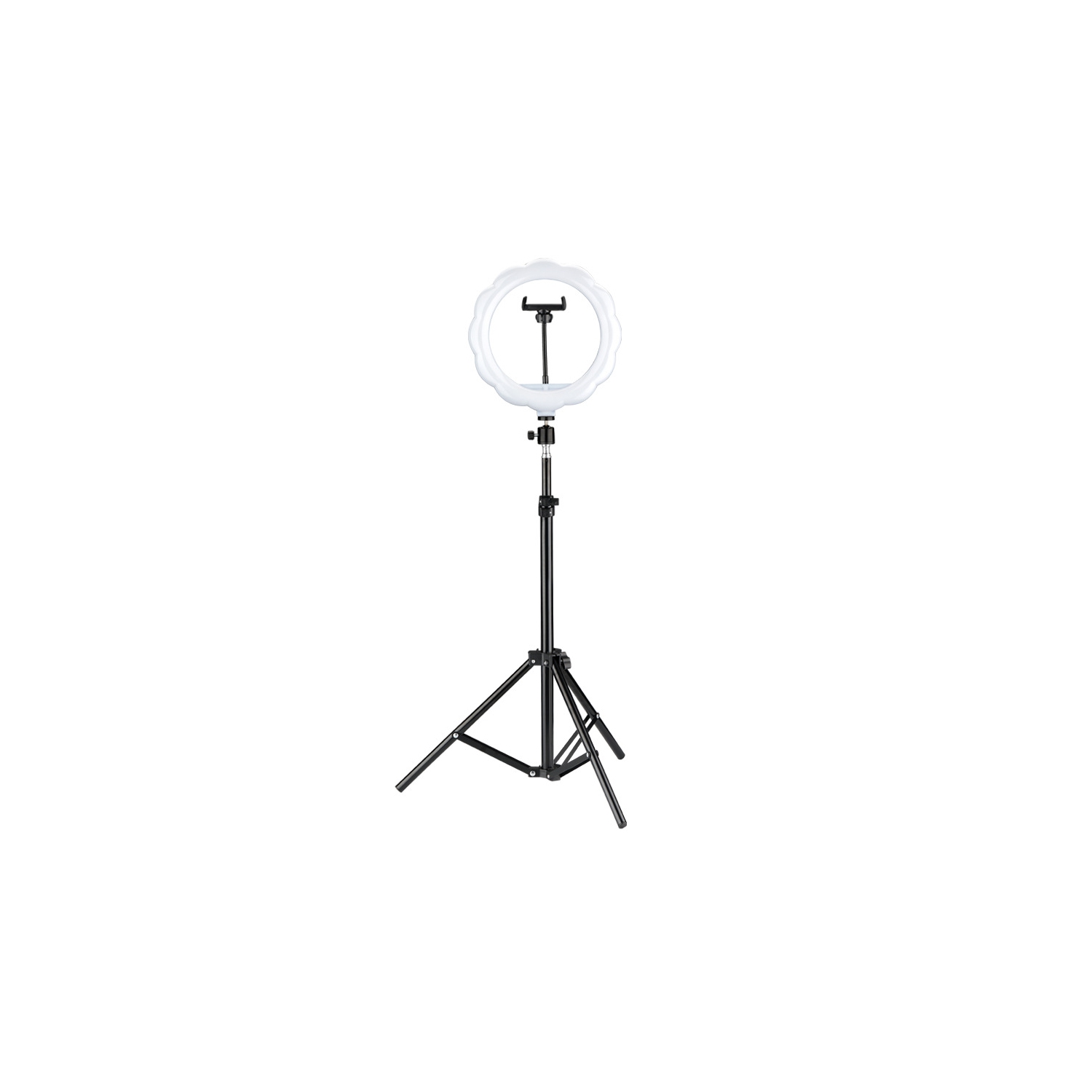 10-inch LED flower-shaped fill light for live studio photography lighting Folding tripod bracket mobile phone ring light 10-inch flower-shaped fill