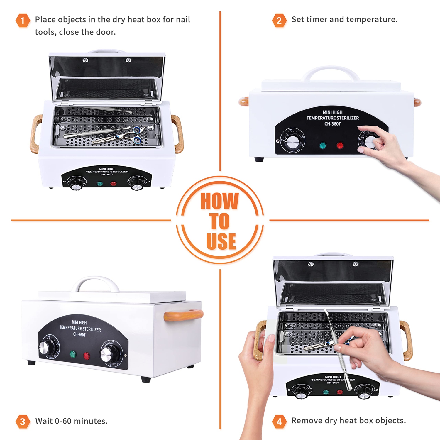 High Temperature sterilizer Nail Tool Sterilizers for Nail Clippers Tweezers Nail Tools Manicure Salon Nail Art Equipment Autoclave Machine