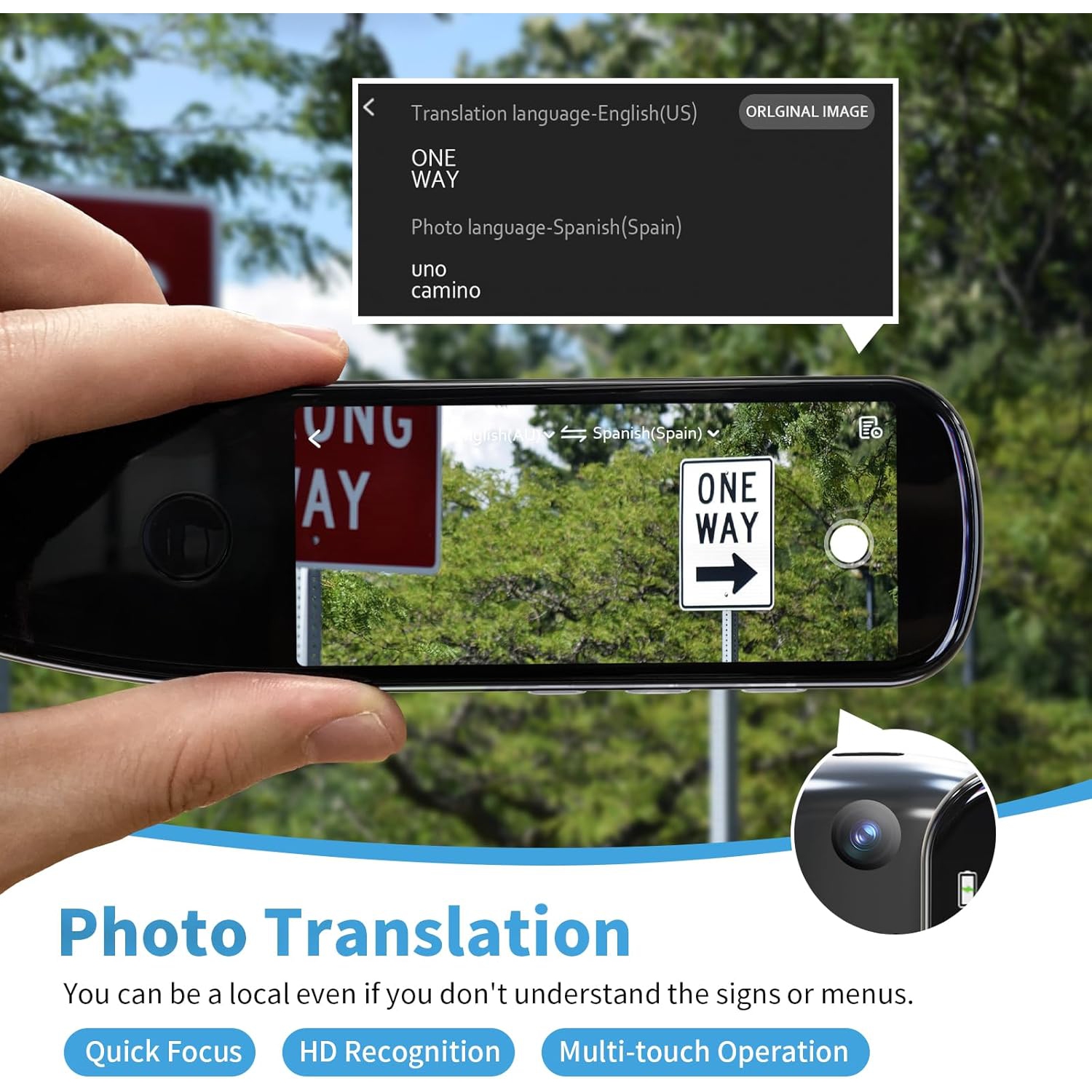 Pen Scanner & Reader Digital Scanning Translator Pen 112 Languages Scanner Translator for Language Learners