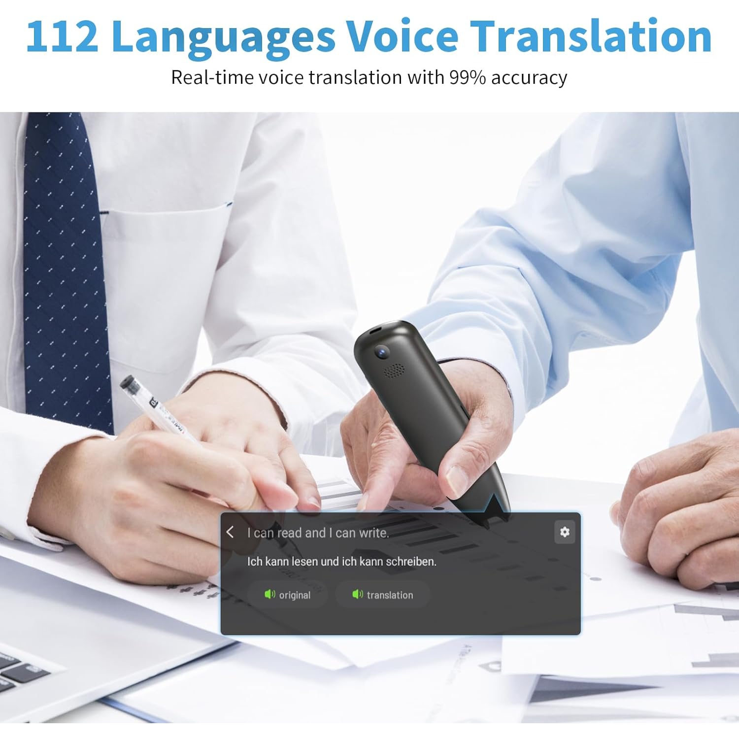 Pen Scanner & Reader Digital Scanning Translator Pen 112 Languages Scanner Translator for Language Learners