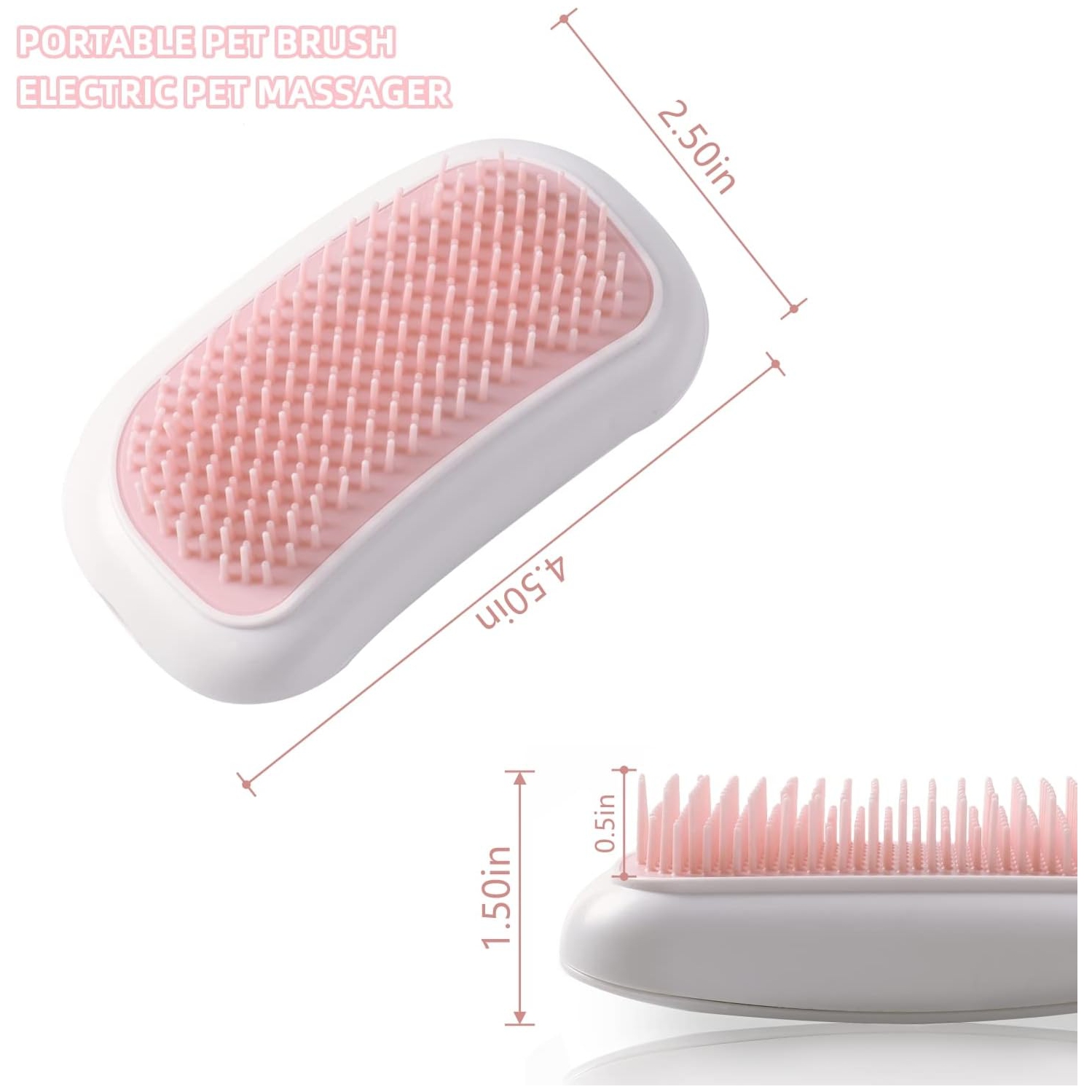 2-Pack Electric Massage Cat Brushes,Portable Pet Brush,Cats Dogs Hair Removal Comb,Hair Brush for Pet Massage