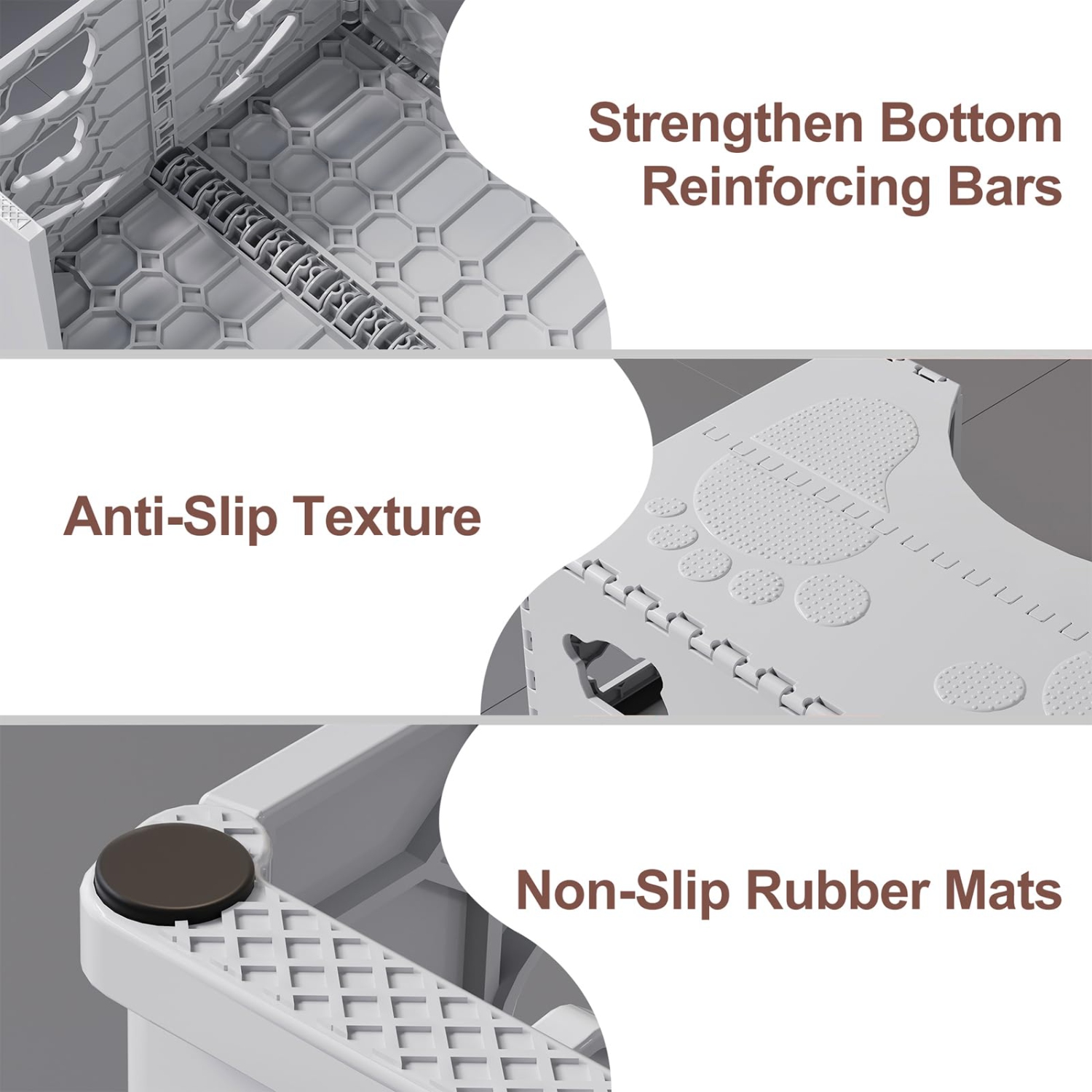 Tabouret de toilette portatif, pot grasse pliable pour adultes, repose-pieds de salle de bain adapté aux aînés et aux enfants