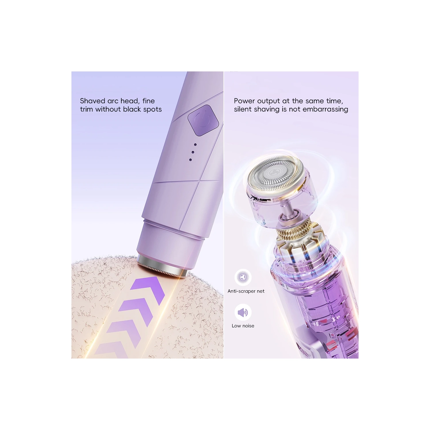 Dual Head Electric Shaver for Women, Wireless Charging Shaver, Portable Mini Bikini Electric Shaver Women's Hair Removal Device