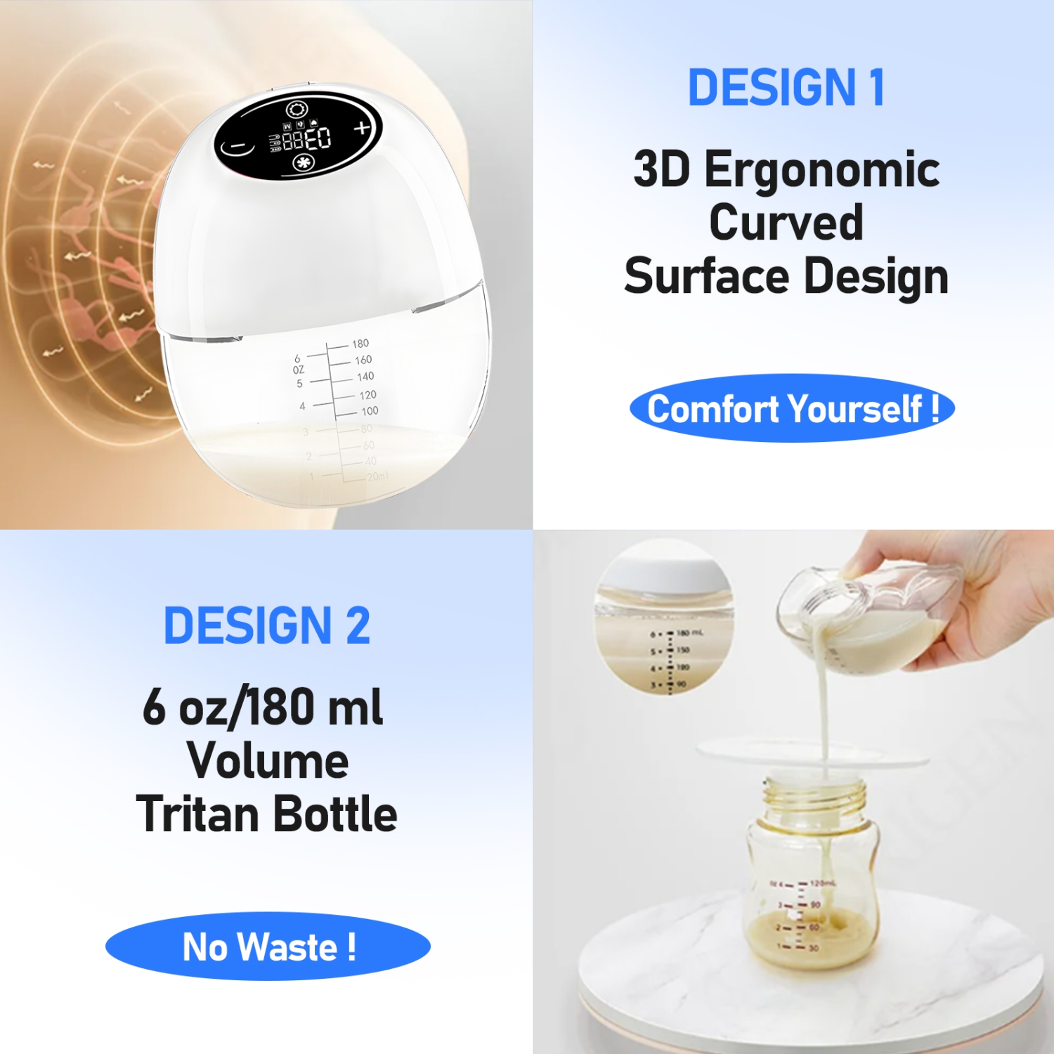 Tire-lait électrique portatif, mini tire-lait prêt-à-porter intelligent, idéal pour les nouvelles mères