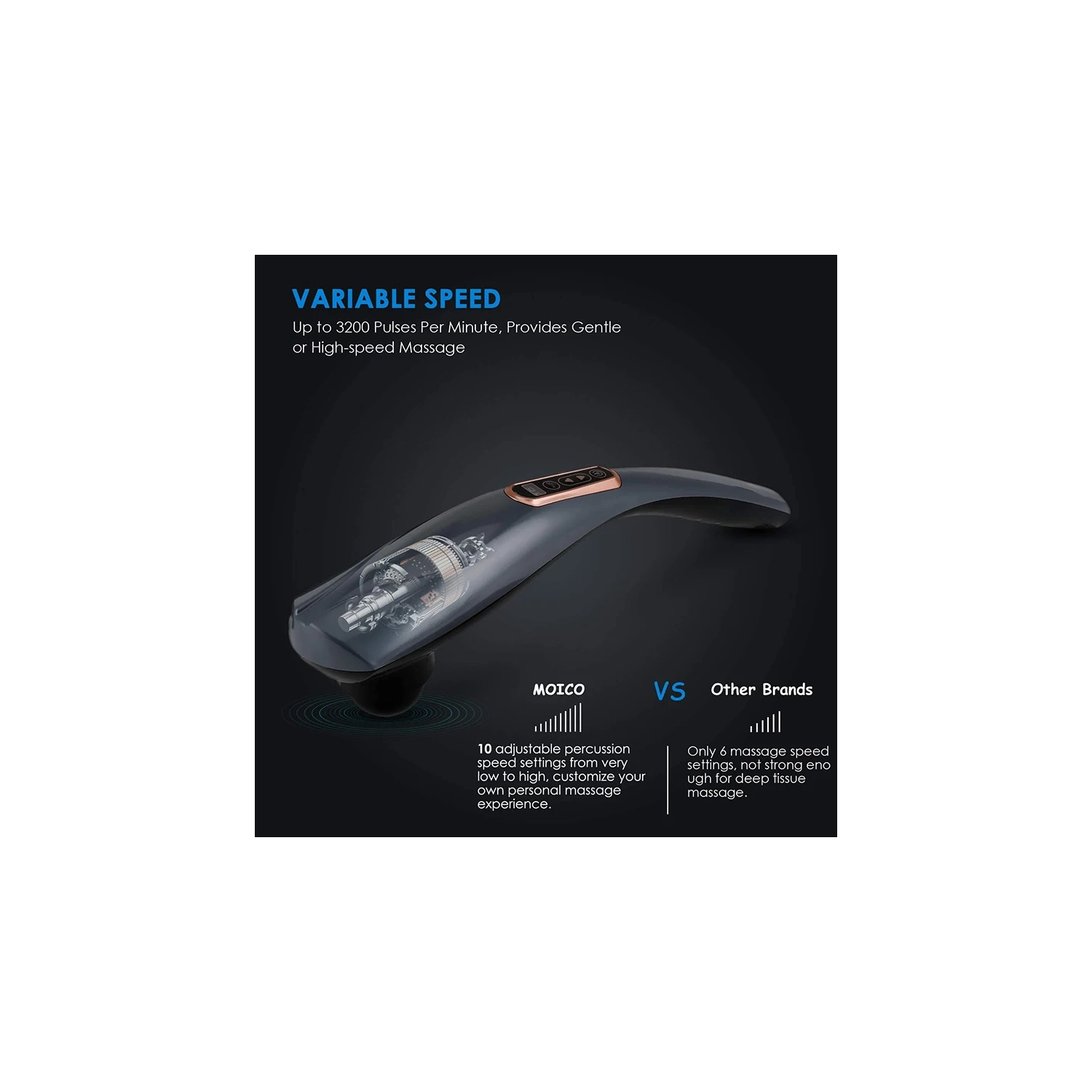 Back Massager, Wireless Handheld Back Massager With 6 Massage Heads, 12 Modes and 10 Intensities, USB Rechargeable for Deep Body Pain Relief