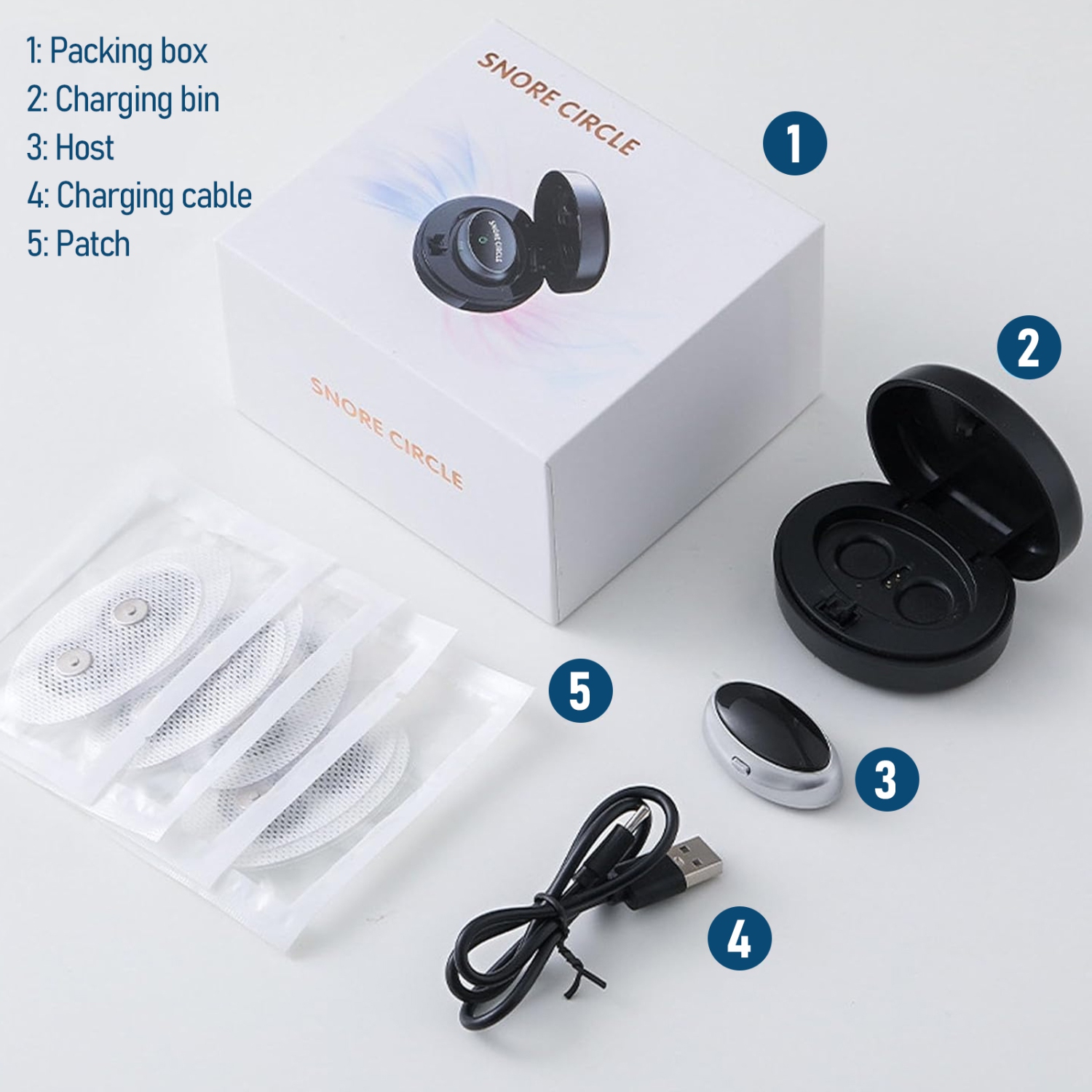 Dispositif d'arrêt du ronflement Mini dispositif d'arrêt portatif du ronflement Accueil Dispositif d'arrêt du ronflement de la gorge par impulsion