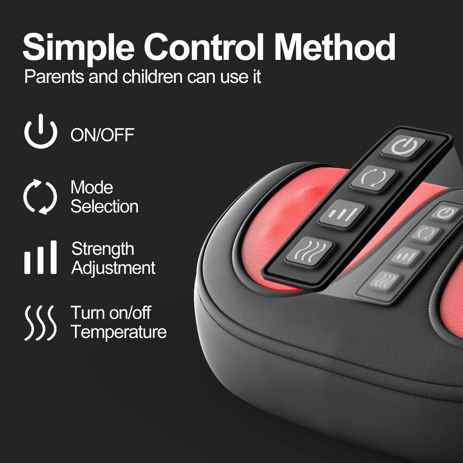 Foot Massager With Heat, Electric Kneading Plantar Fasciitis Treatment Machine, Circulation and Pain Relief for Foot and Calf Massage, Gifts for Dad,