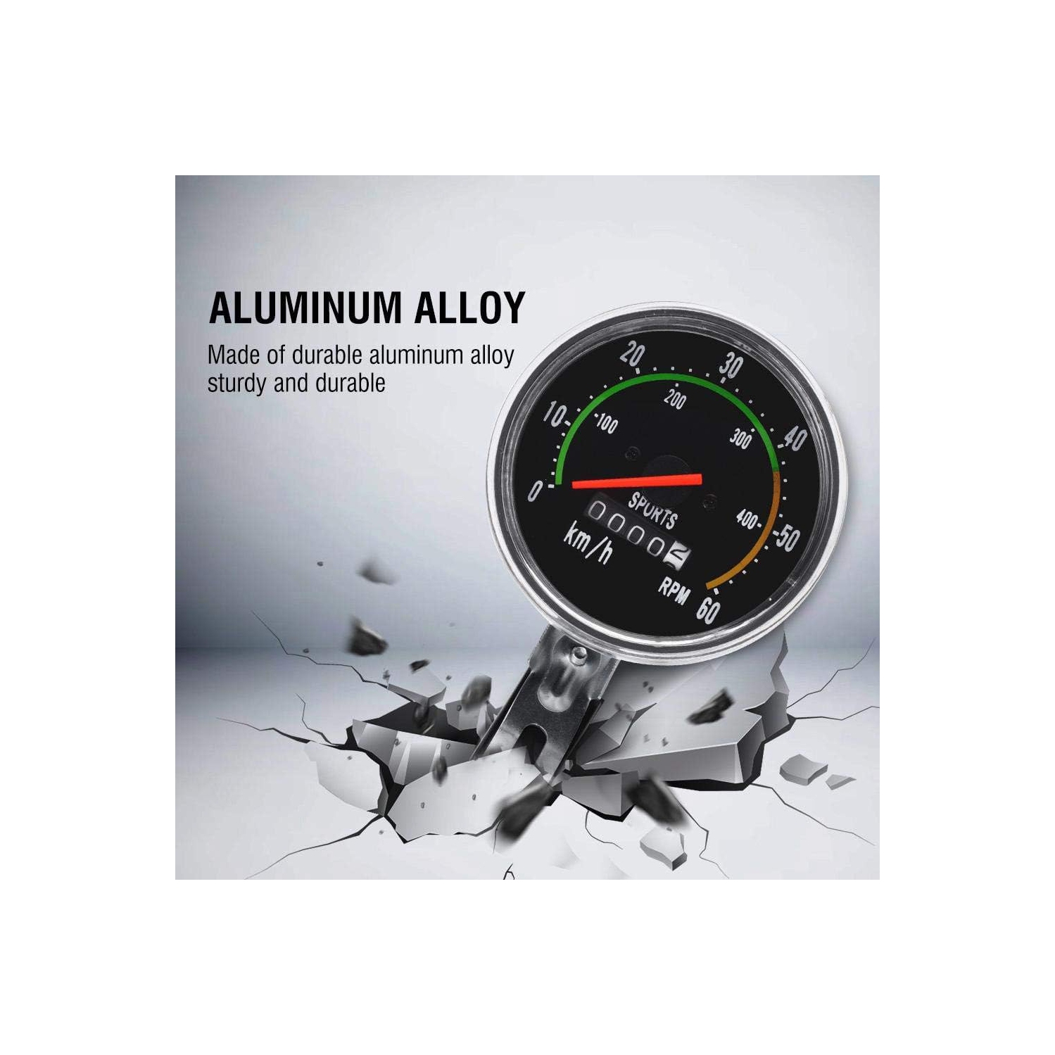 Compteur de vélo mécanique, compteur kilométrique en alliage d'aluminium de haute précision, statistiques de kilométrage/compteur de vitesse, disque