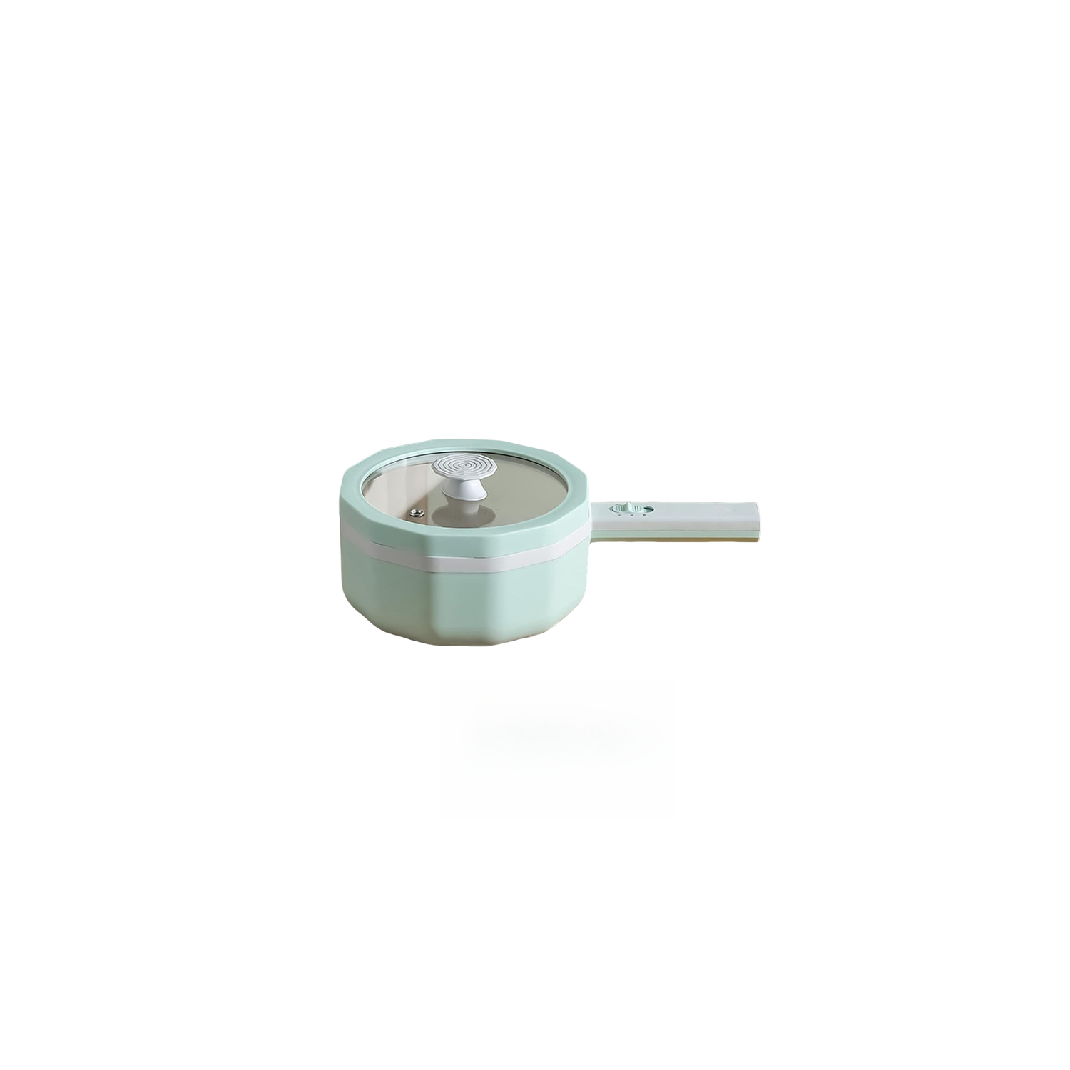 Household electric cooker multi-function frying pan student dormitory noodle cooker - light green (steamer type)