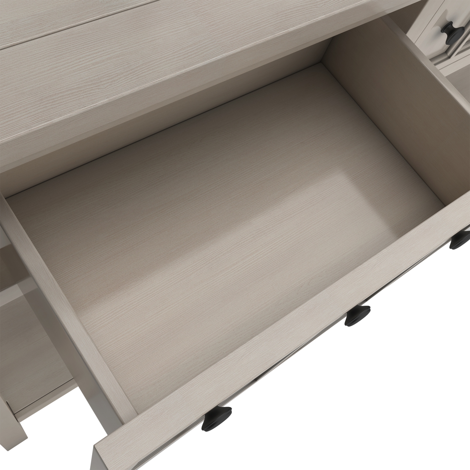 Kepooman Rustic Entryway Console Table, 60" Long Sofa Table with two Different Size Drawers and Bottom Shelf for Storage - Gray