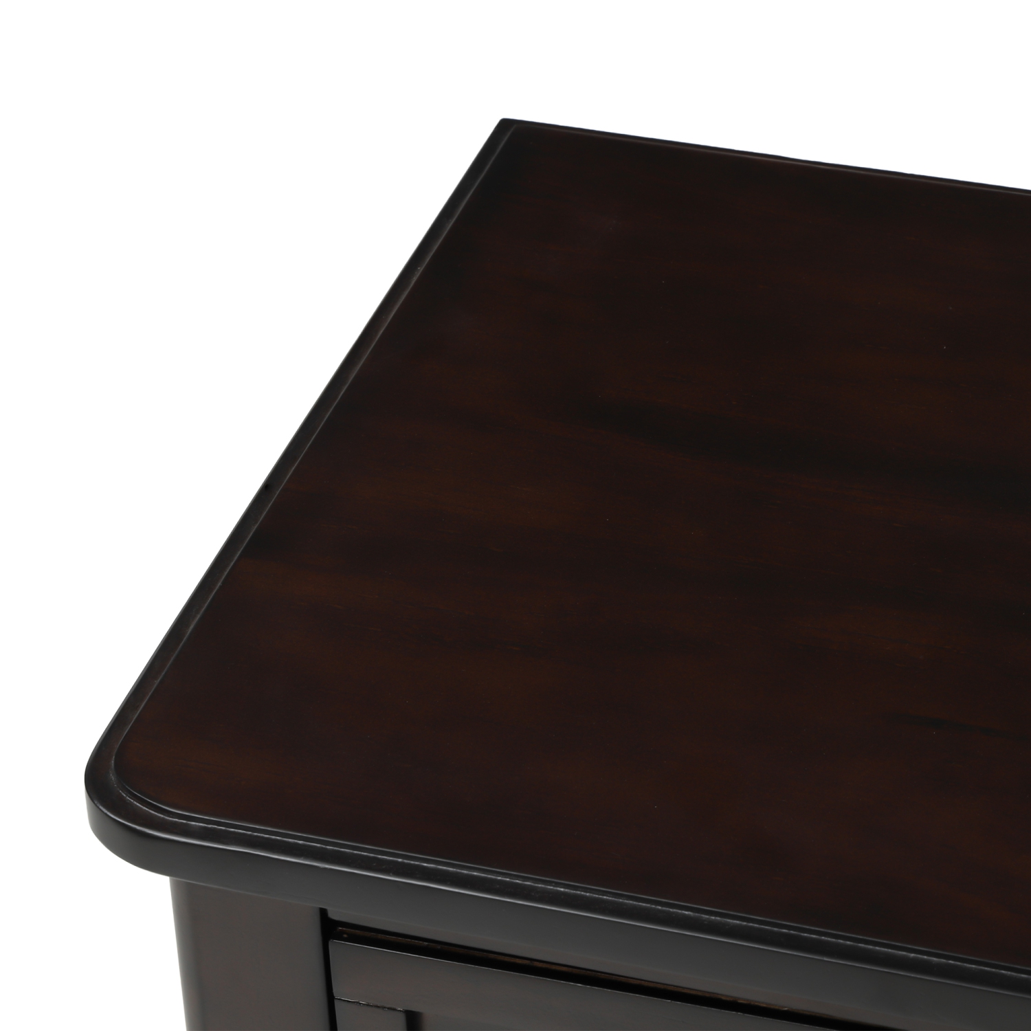 Kepooman Narrow Console Table with Three Storage Drawers and Bottom Shelf for Entryway and Living Room - Espresso