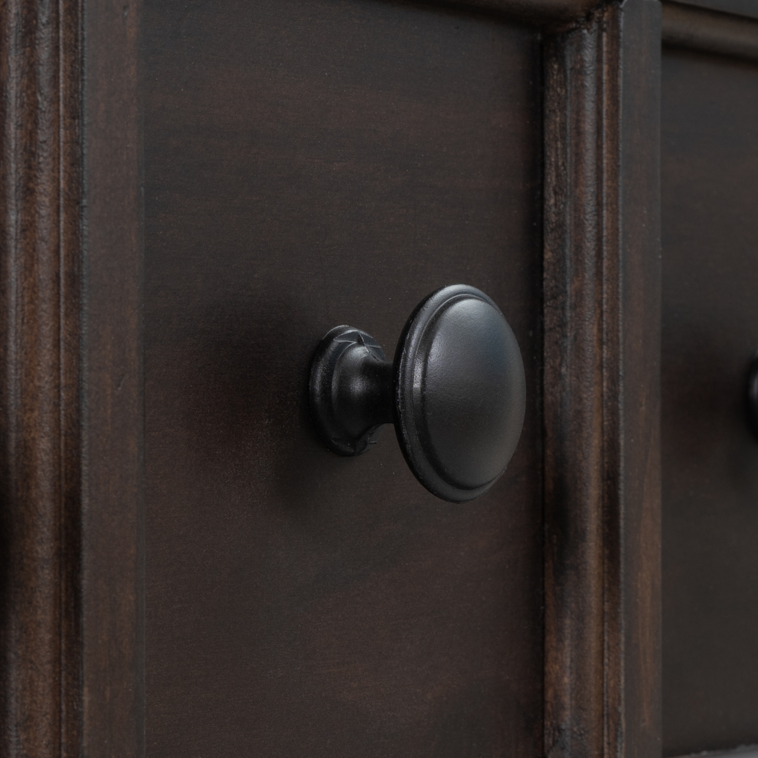 Kepooman Rustic Entryway Console Table, 60" Long Sofa Table with two Different Size Drawers and Bottom Shelf for Storage - Espresso