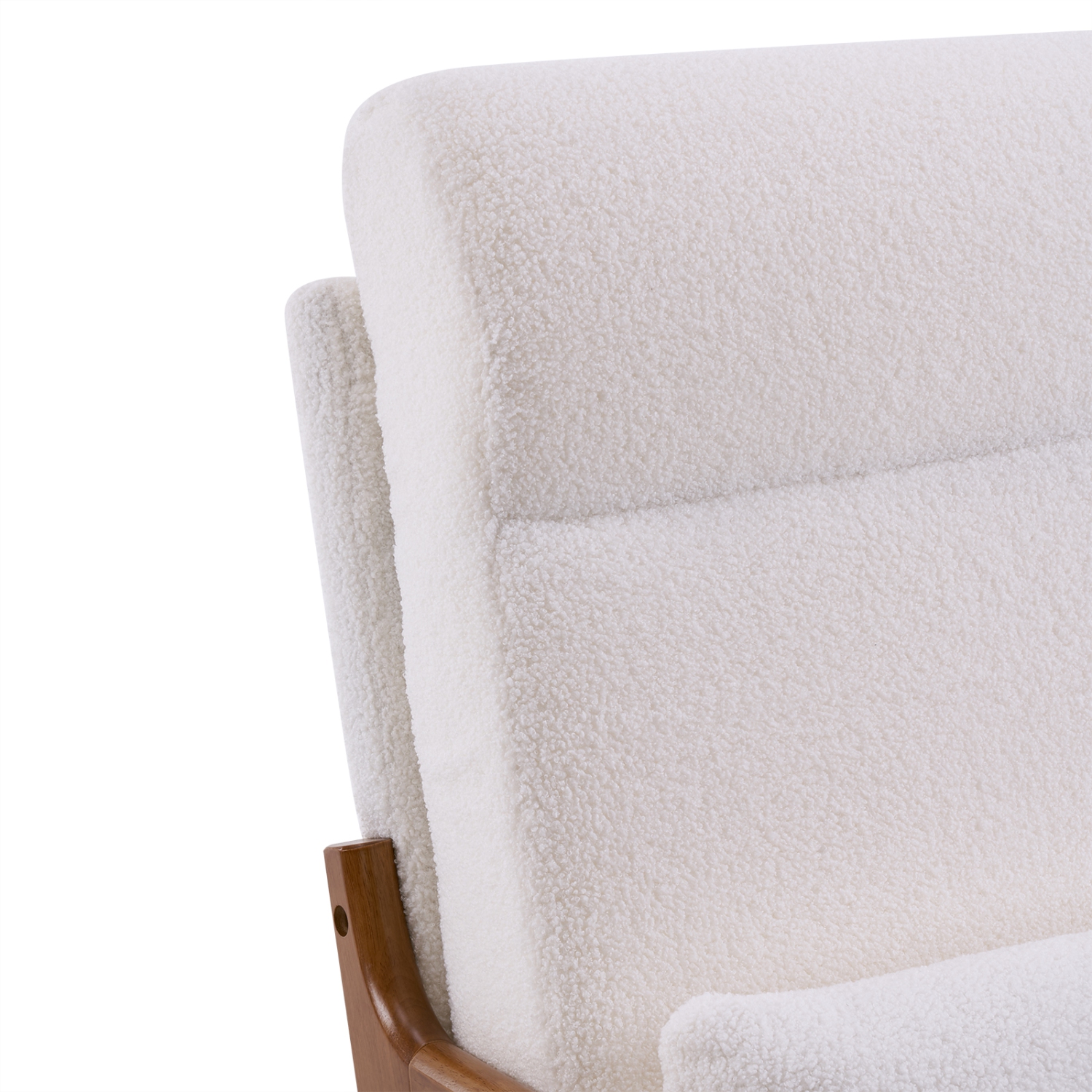 Karl Home Wide Armchair Solid Wood Accent Chair White