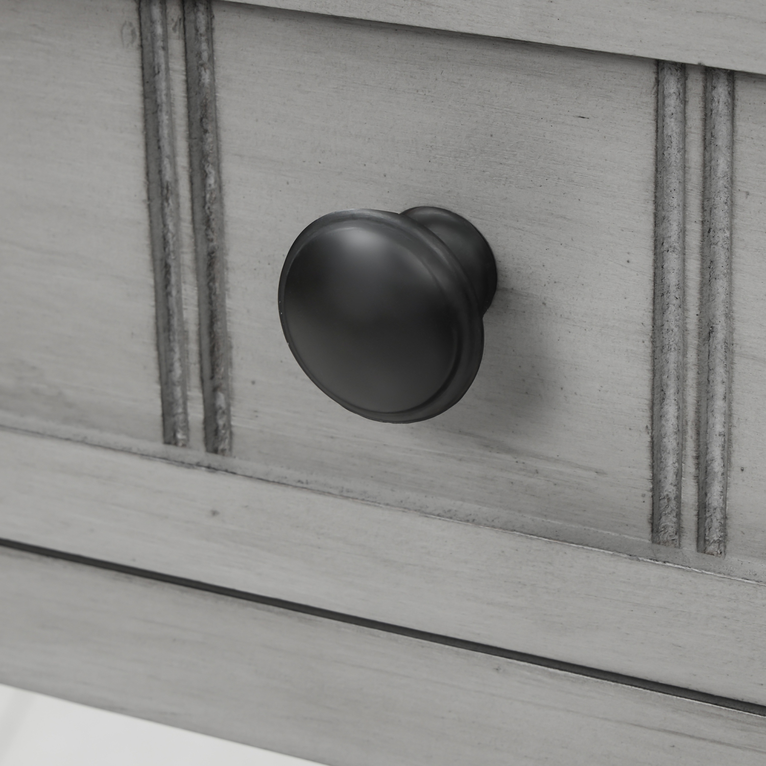 Kepooman Narrow Console Table with Three Storage Drawers and Bottom Shelf for Entryway and Living Room - Gray