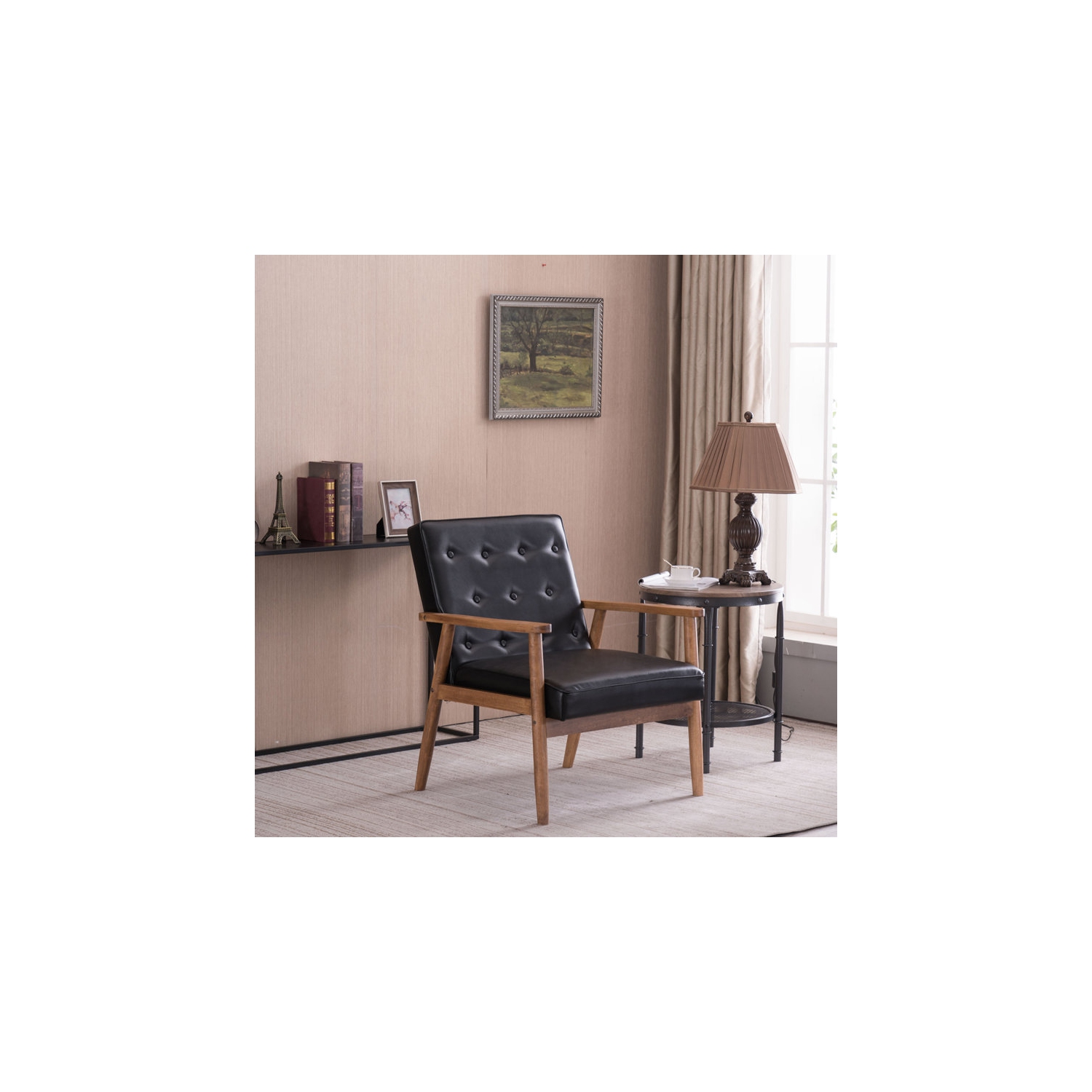 Karl Home Modern Armchair Black