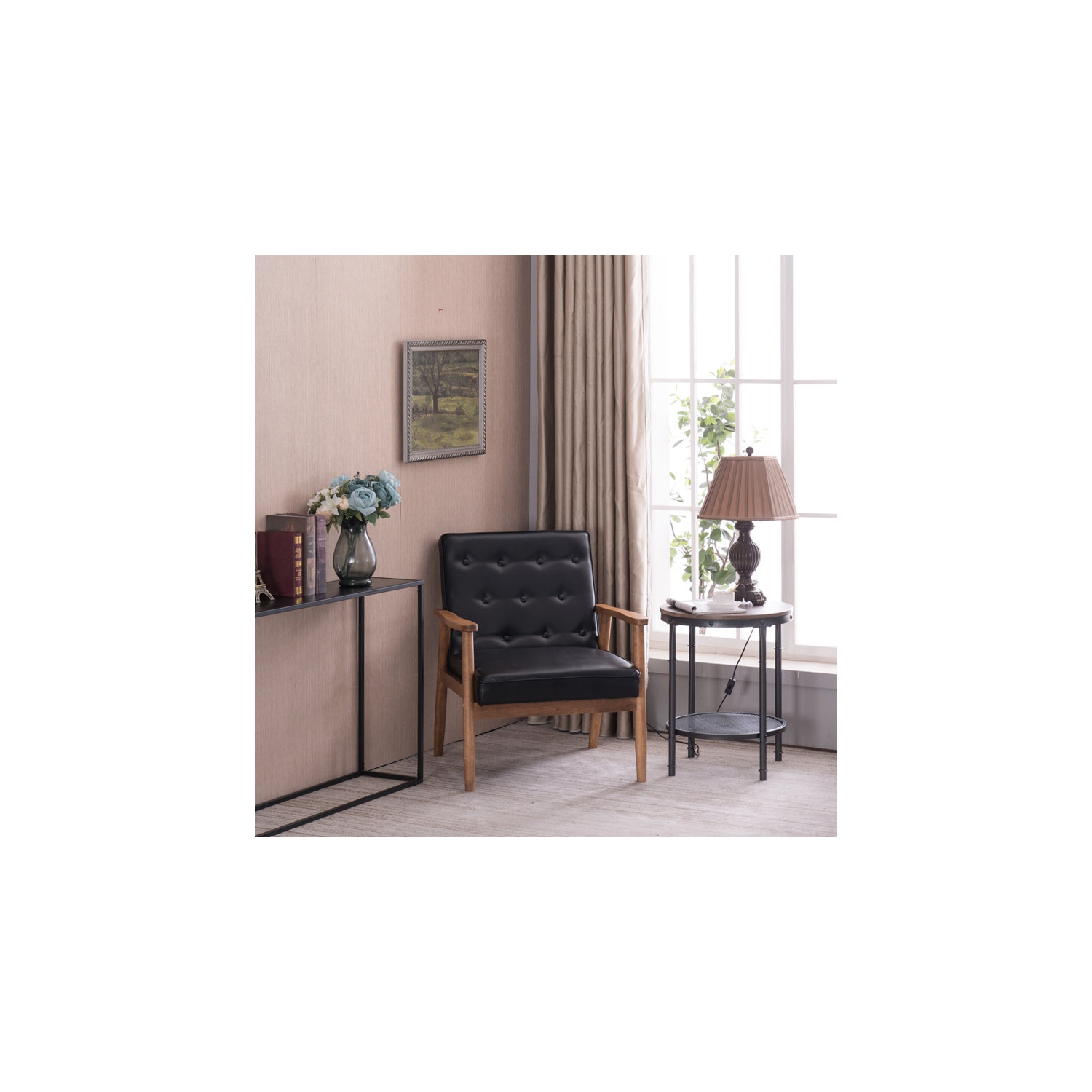 Karl Home Modern Armchair Black