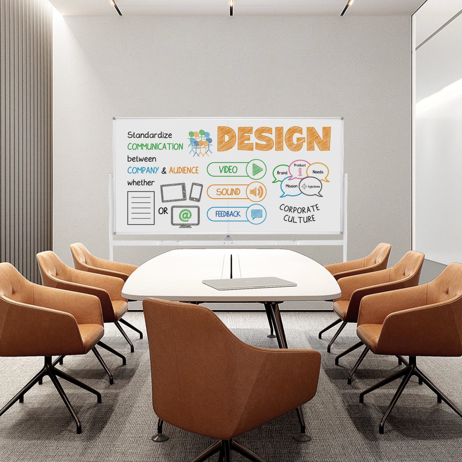 Costway 72" x 36" Double-Sided Magnetic Whiteboard with Stand and Aluminum Alloy Frame