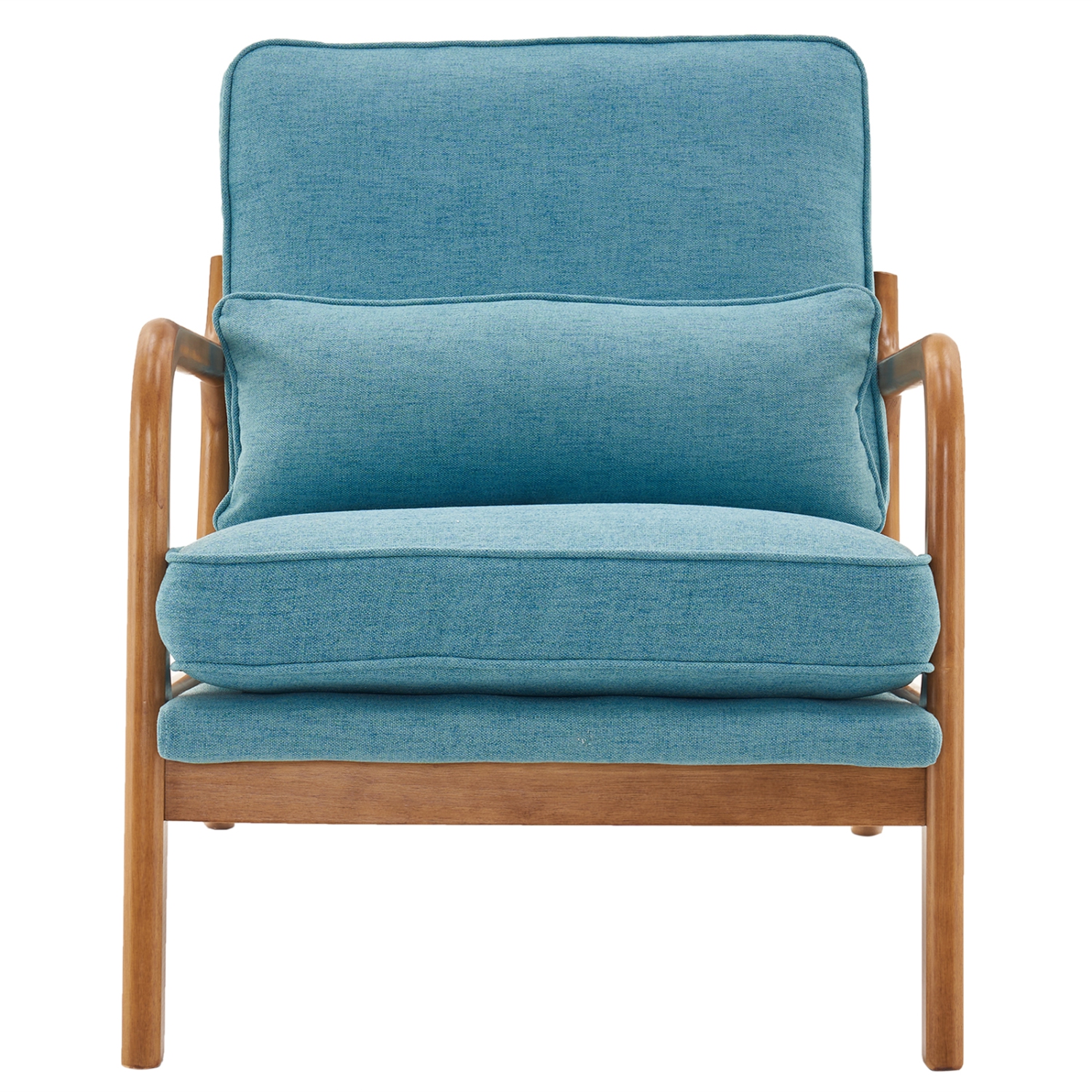Karl Home Mid Century Solid Wood Accent Chair Teal
