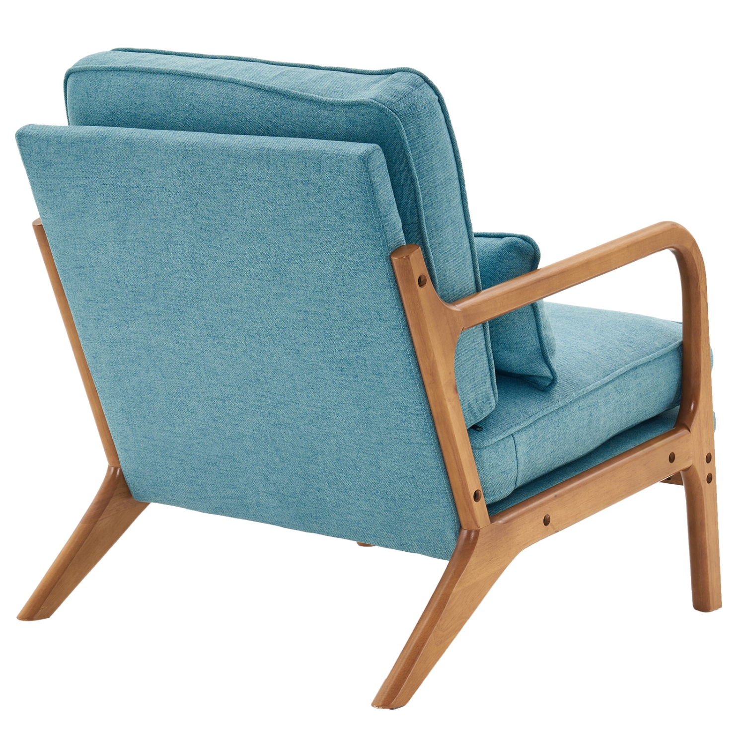 Karl Home Mid Century Solid Wood Accent Chair Teal
