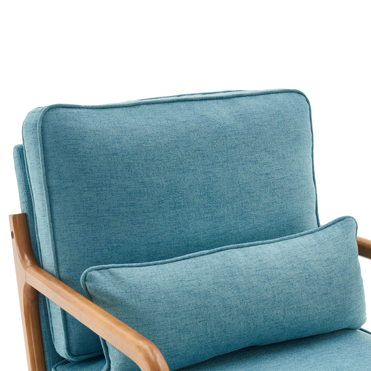 Karl Home Mid Century Solid Wood Accent Chair Teal