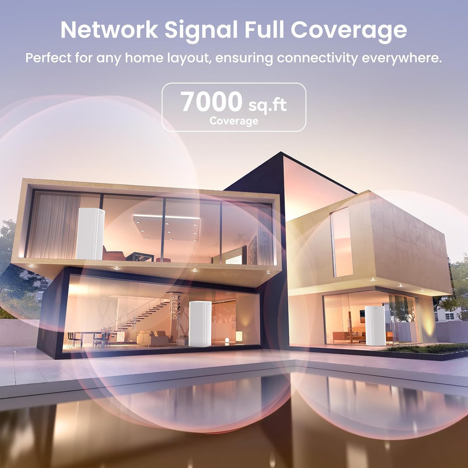 Tenda AX3000 WiFi 6 Mesh System Nova MX12 - Whole Home Coverage up to 7000 sq.ft - Dual-Band Mesh Network for 160+ Devices - 1.7 GHz Quad-Core CPU -