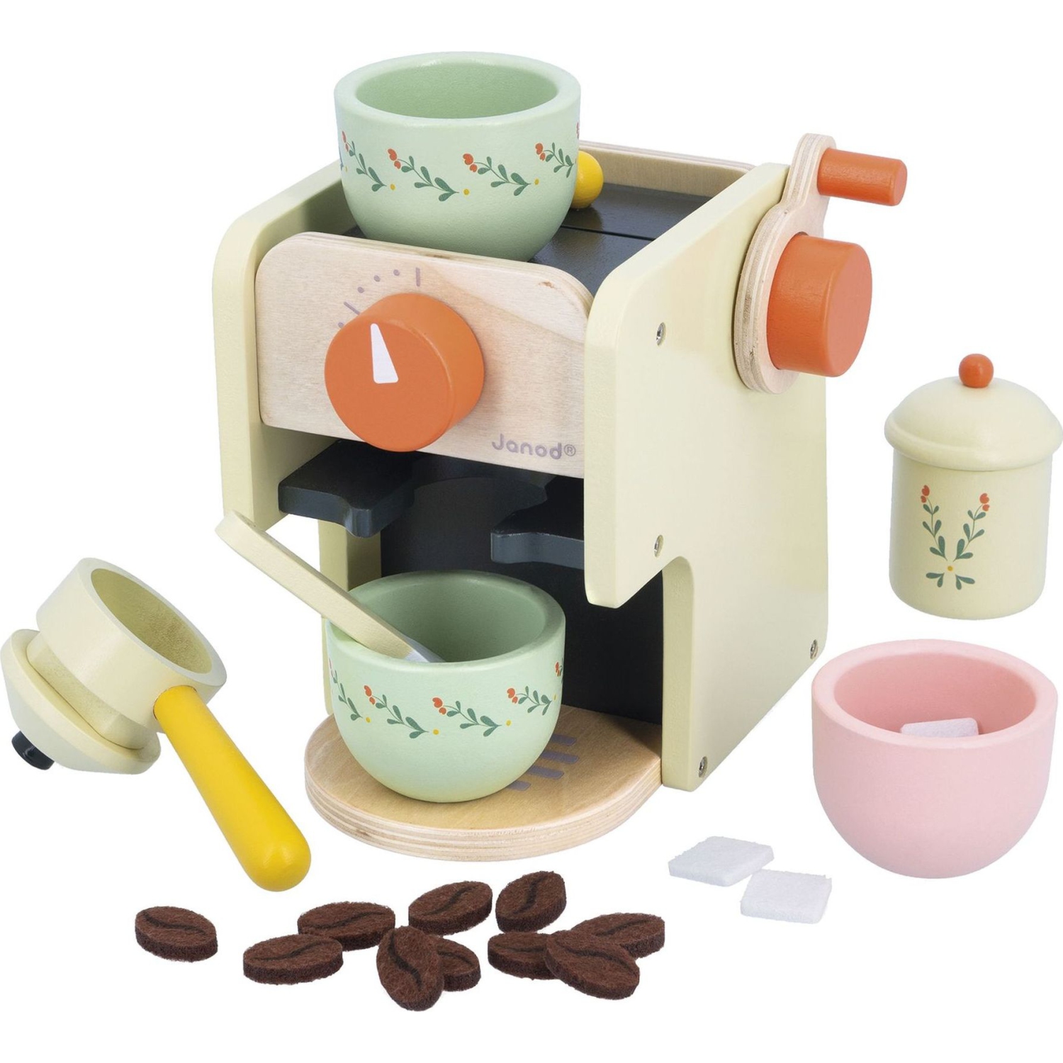 Janod Mamie Soleil Coffee Maker Wooden Toy Set