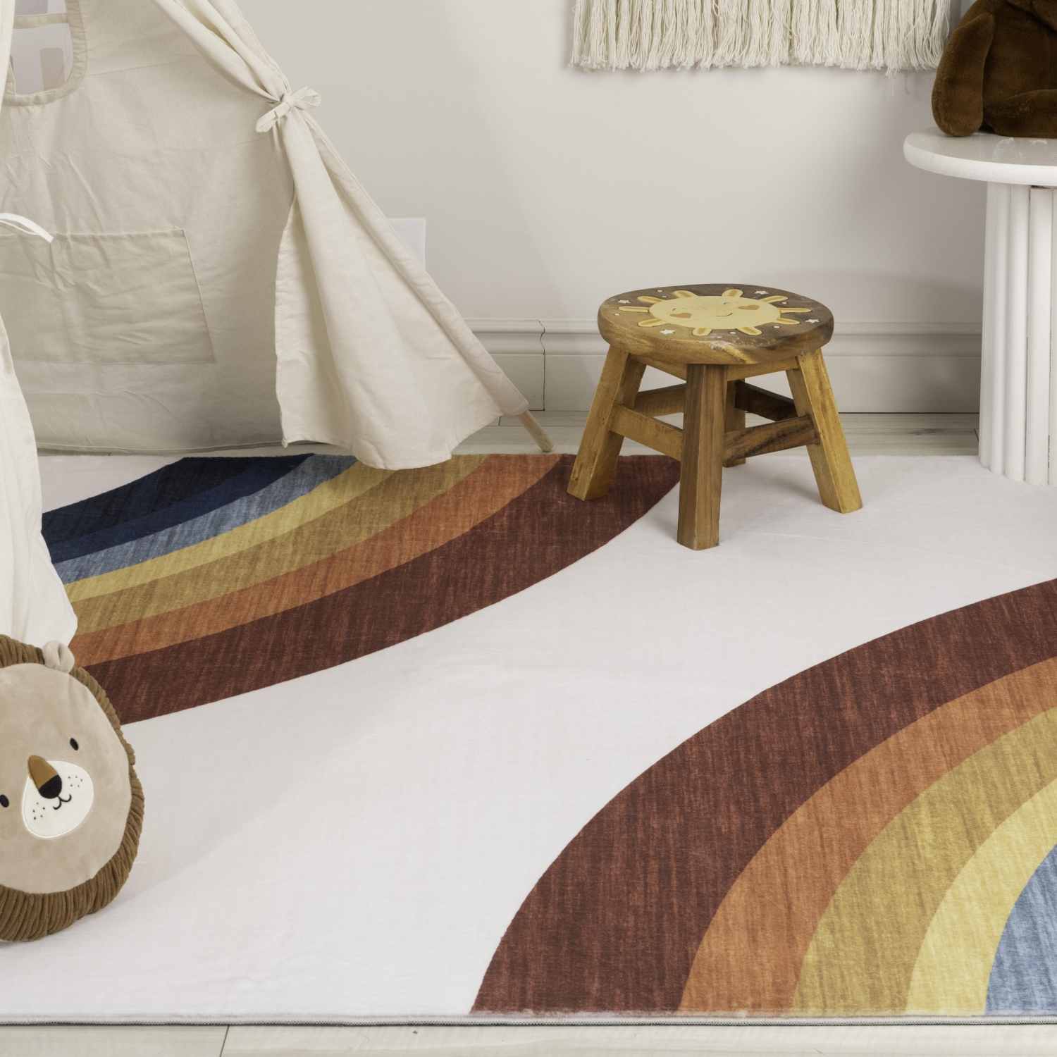 Rug Branch Marlow Modern Stars Cream Kids Area Rug