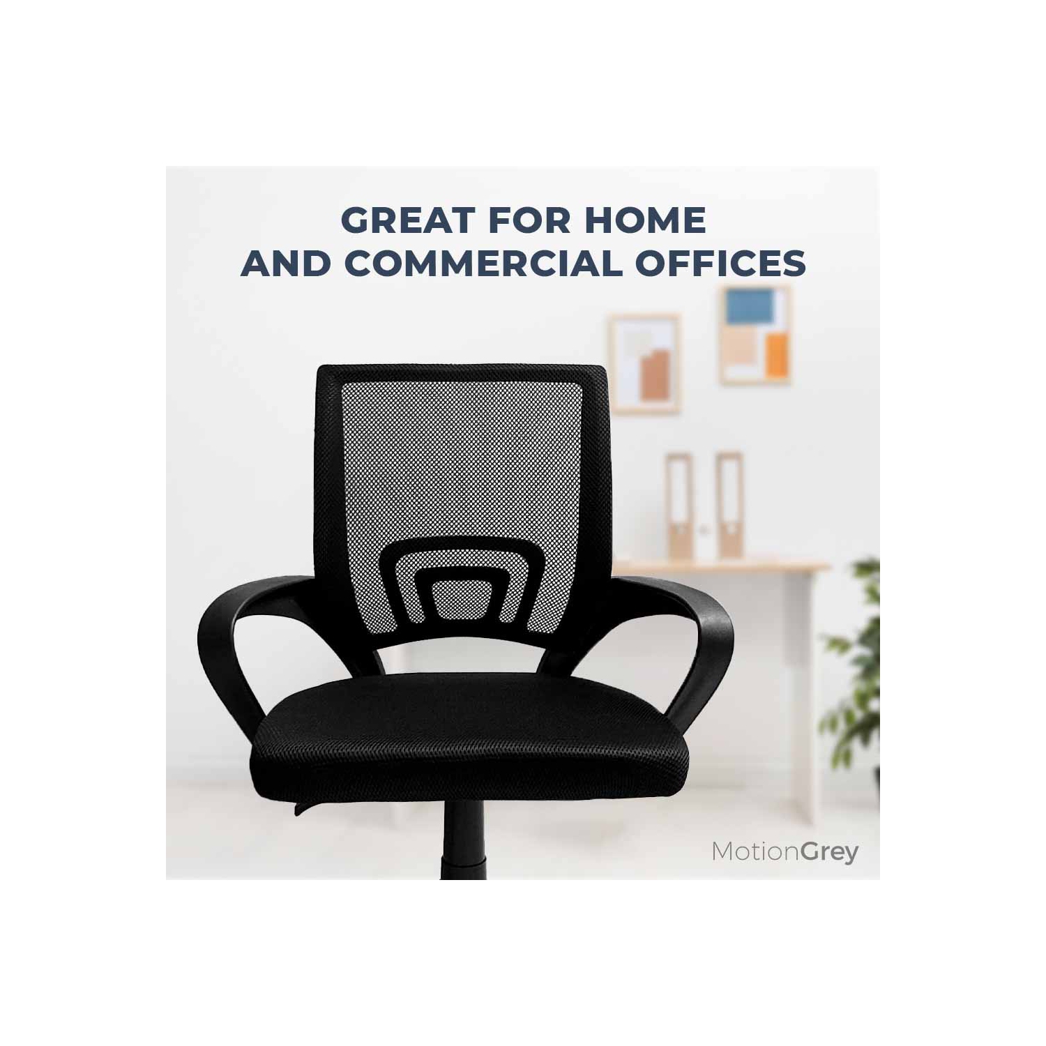 Fauteuil de bureau ergonomique en filet respirant MC1 de MotionGrey - Fauteuil de bureau confortable pour le jeu à domicile et le bureau commercial