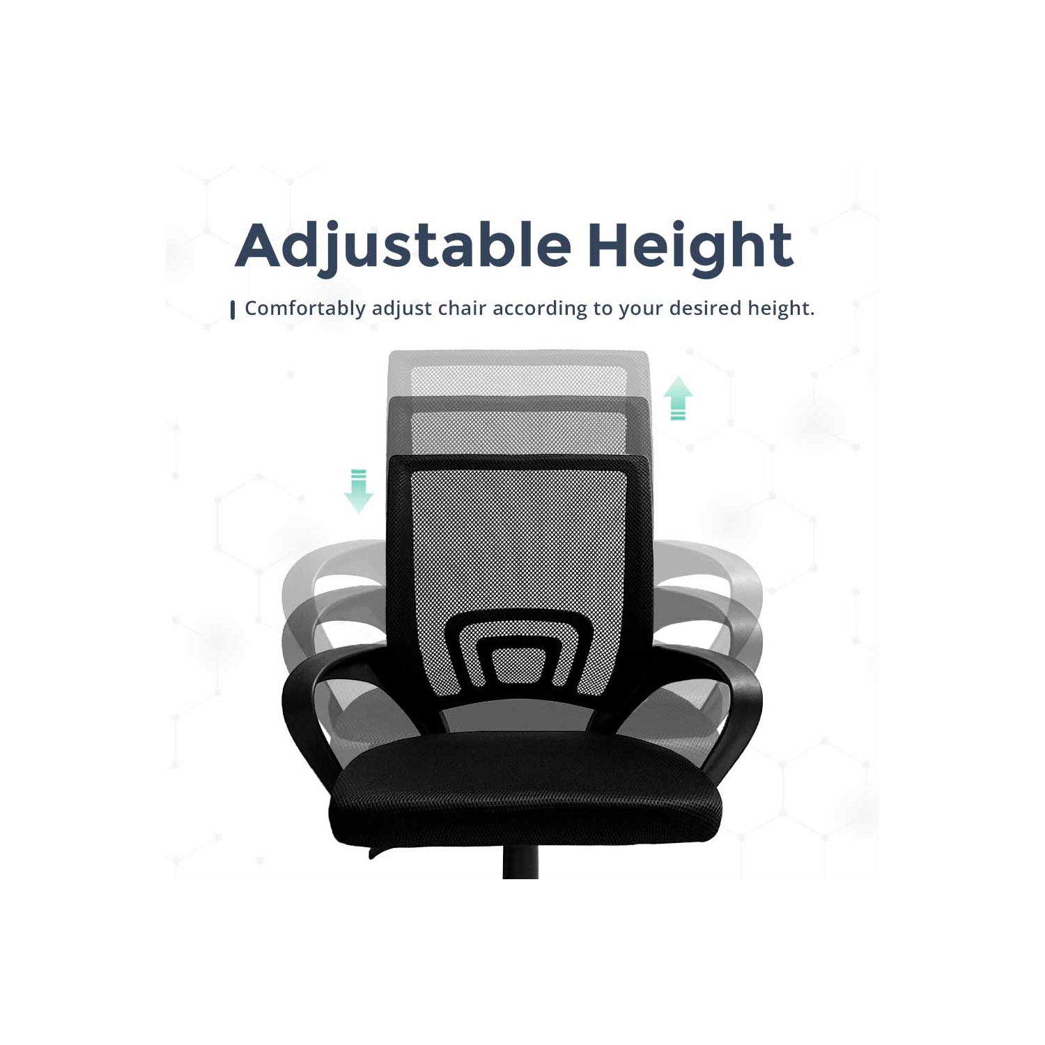 Fauteuil de bureau ergonomique en filet respirant MC1 de MotionGrey - Fauteuil de bureau confortable pour le jeu à domicile et le bureau commercial