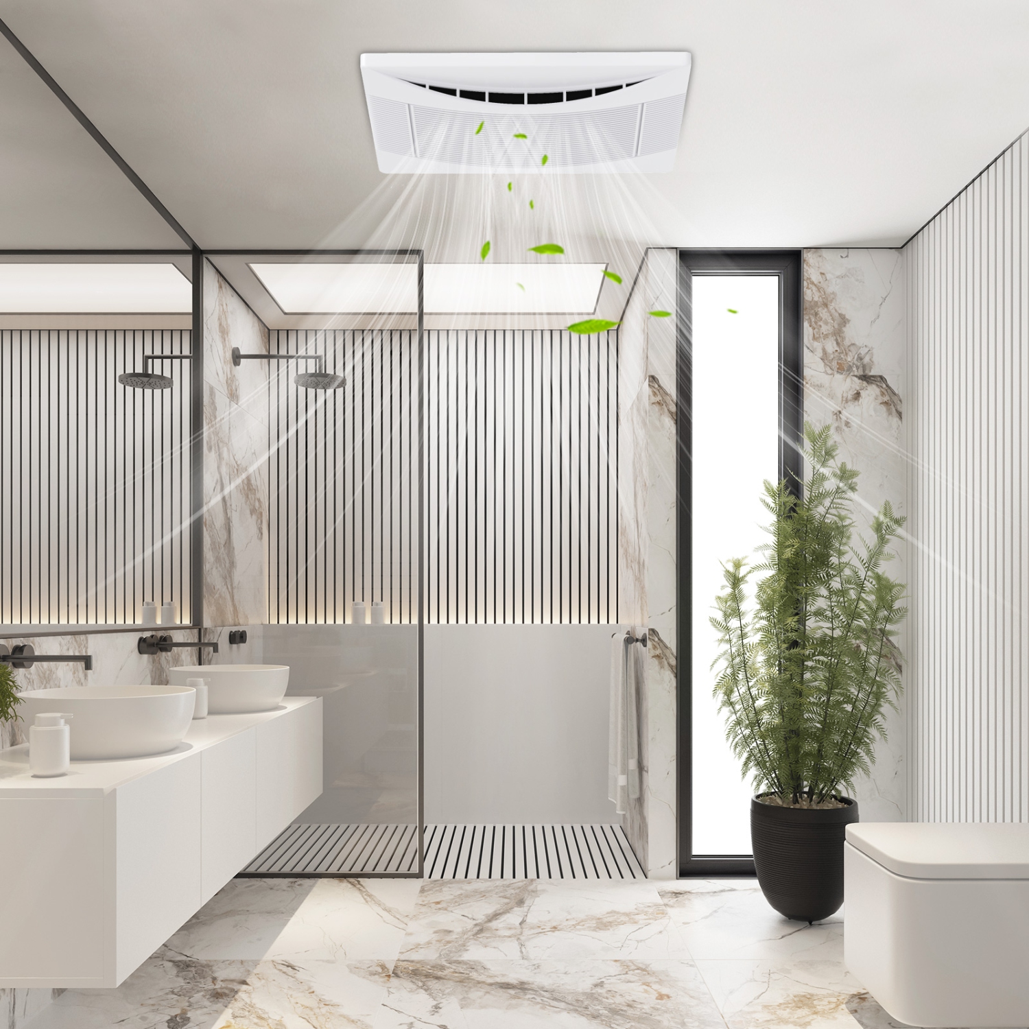 Costway Bathroom Exhaust Fan 110 CFM Ceiling Mount Exhaust Ventilation Fan