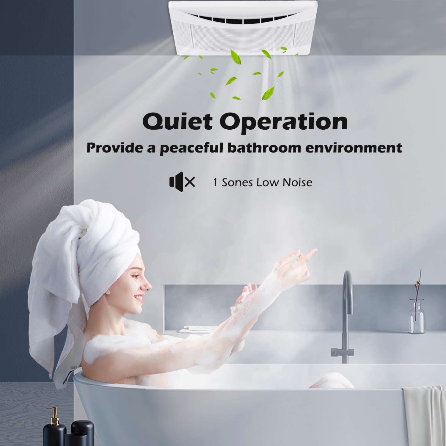 Costway Bathroom Exhaust Fan 110 CFM Ceiling Mount Exhaust Ventilation Fan