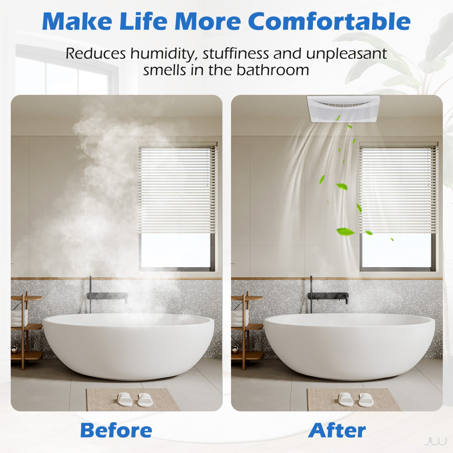 Costway Bathroom Exhaust Fan 110 CFM Ceiling Mount Exhaust Ventilation Fan