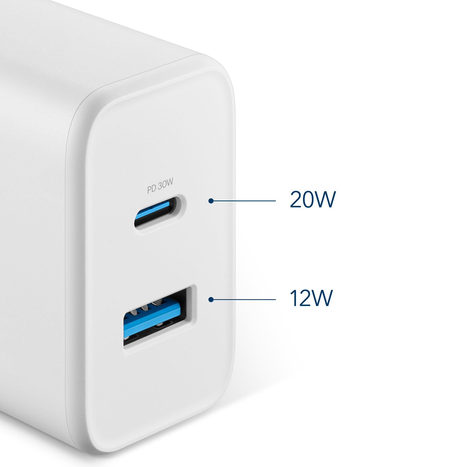 Chargeur mural pliable USB-A/USB-C de 32 W d'Insignia - Blanc