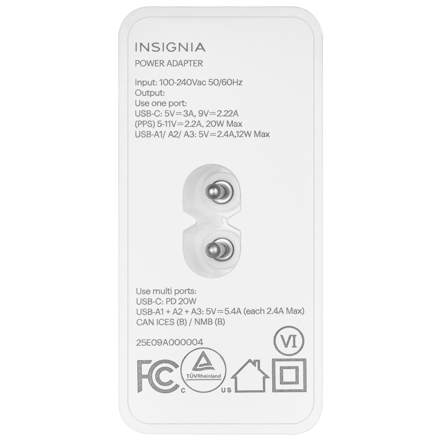 Chargeur mural à 4 ports USB-A/USB-C 47W d'Insignia - Blanc - Exclusivité de Best Buy