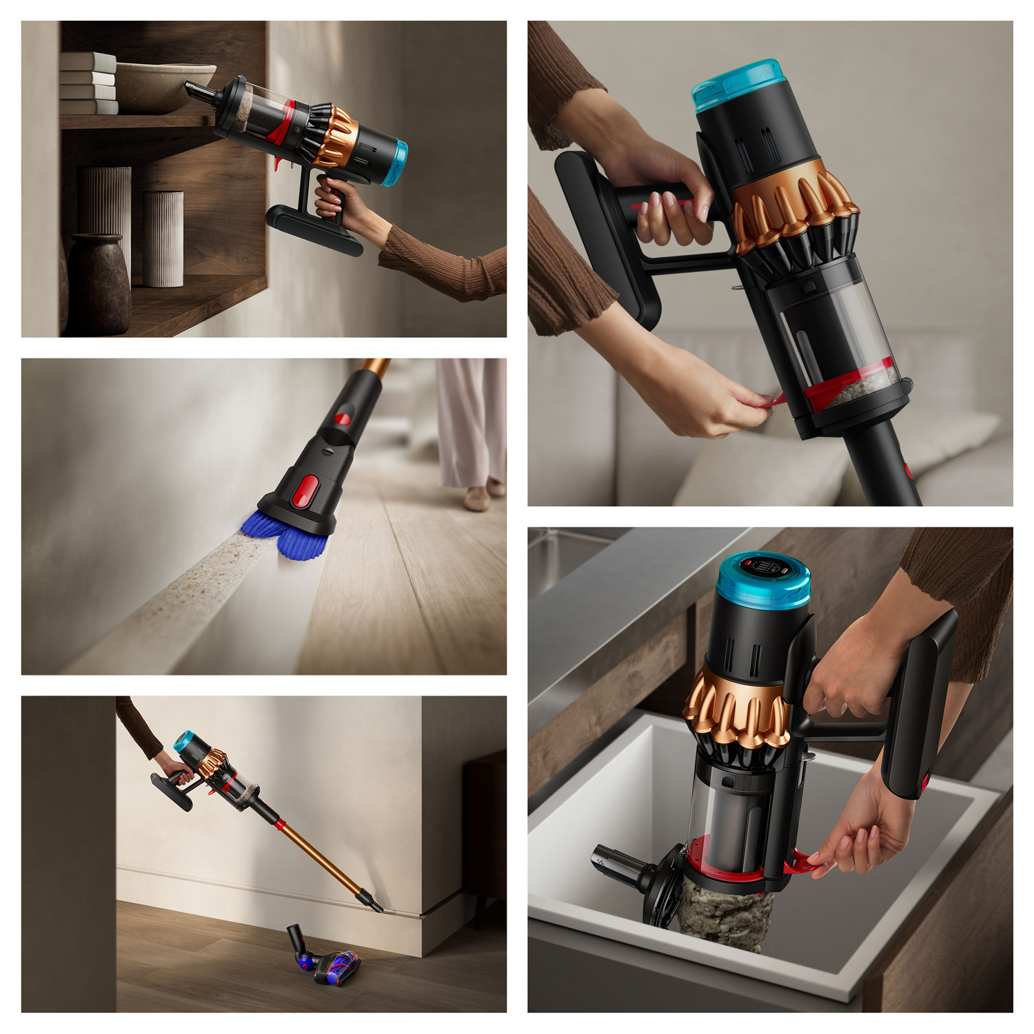 Dyson V16 Piston Animal Submarine Wet & Dry Cordless Bagless Stick Vacuum - Black/Bright Copper