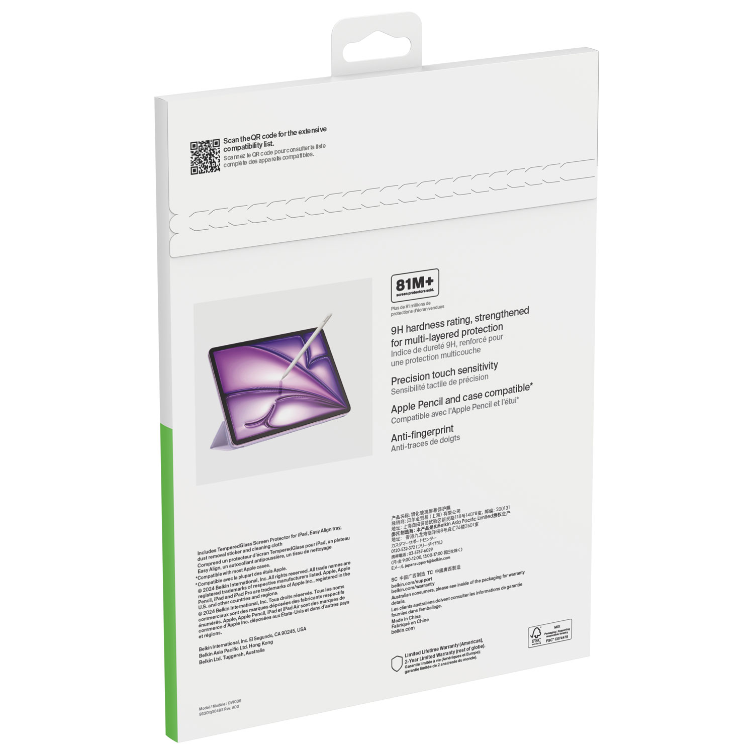 Belkin ScreenForce Tempered Glass Screen Protector for iPad Air 13"