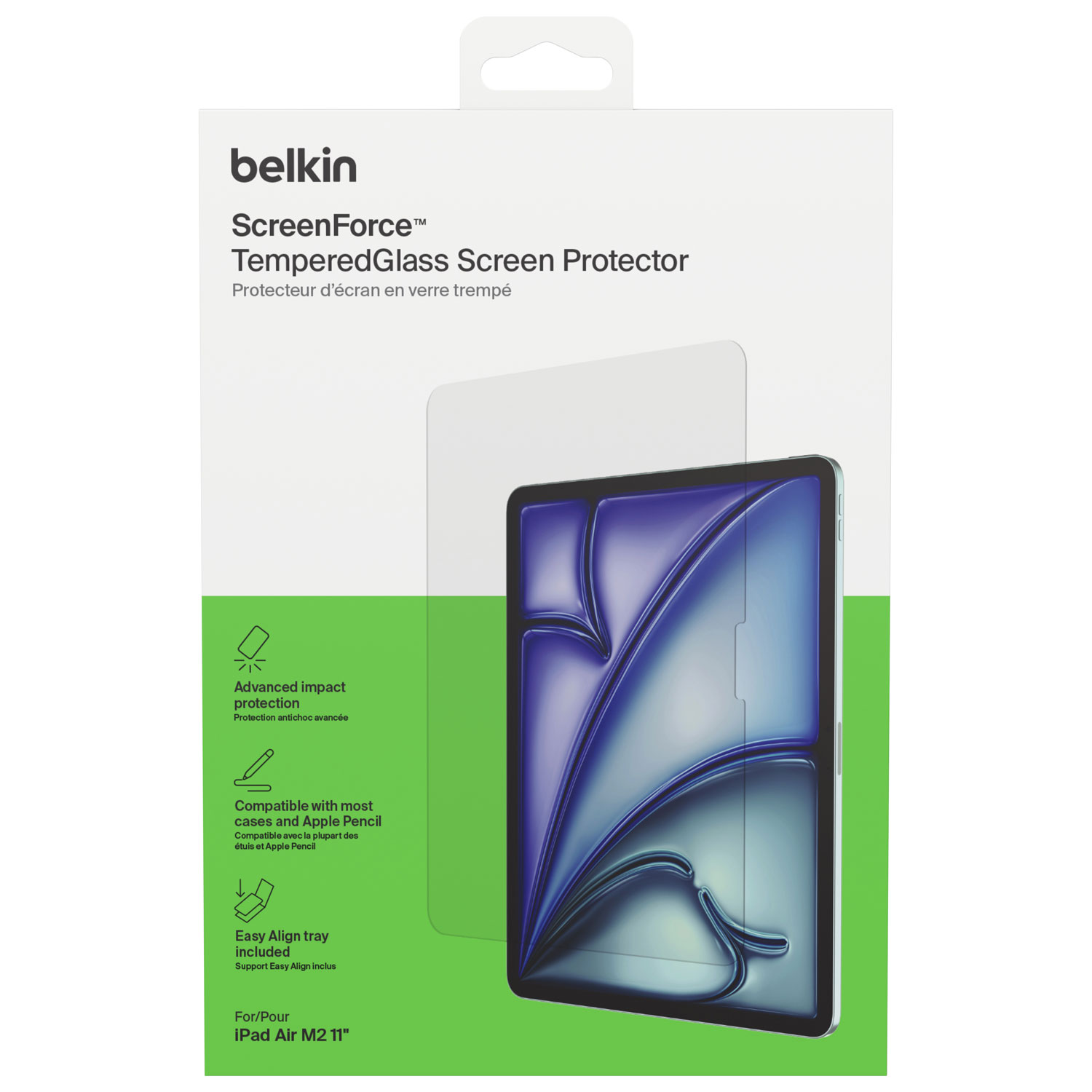 Protecteur d'écran en verre trempé ScreenForce de Belkin pour iPad Air de 11 po