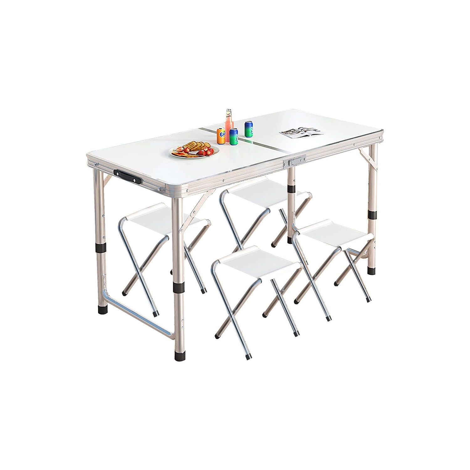 axGear Portable Camping Table Folding Picnic Desk Chair Aluminum Outdoor Dining Stools