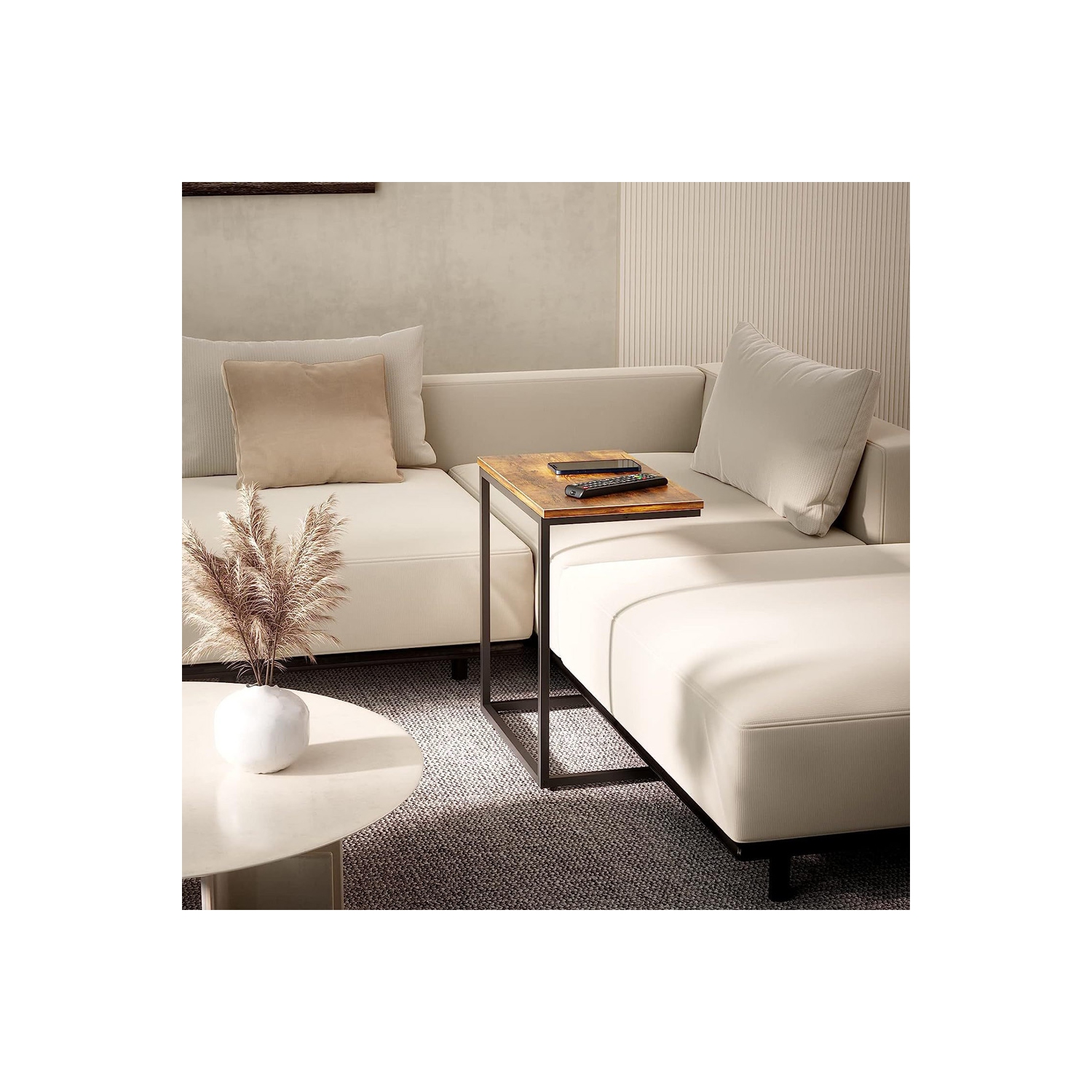 axGear Coffee Table Sofa Side End Table Living Room Bedside Tea Couch C Sharp Metal