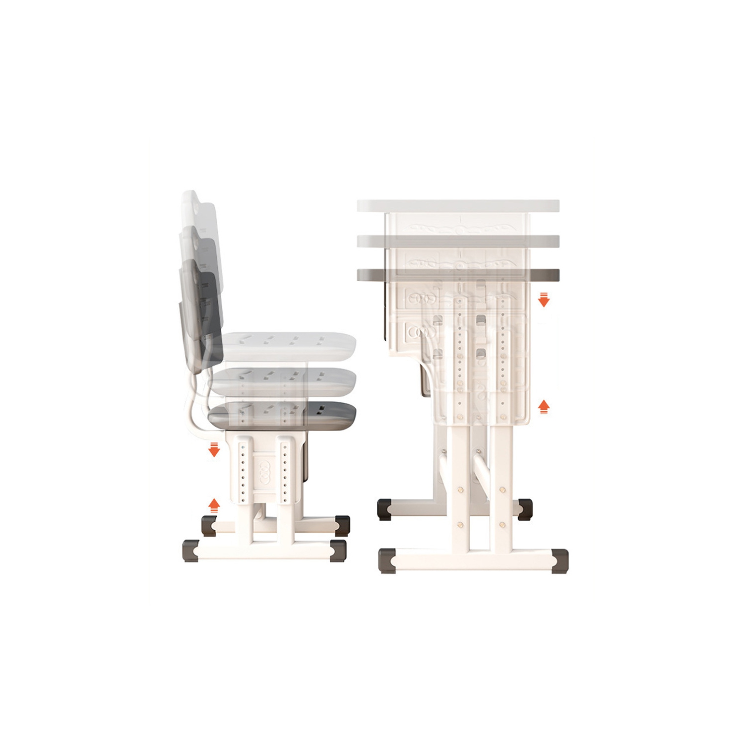 axGear Kids Study Desk & Chair Height Adjustable with Drawer School Table