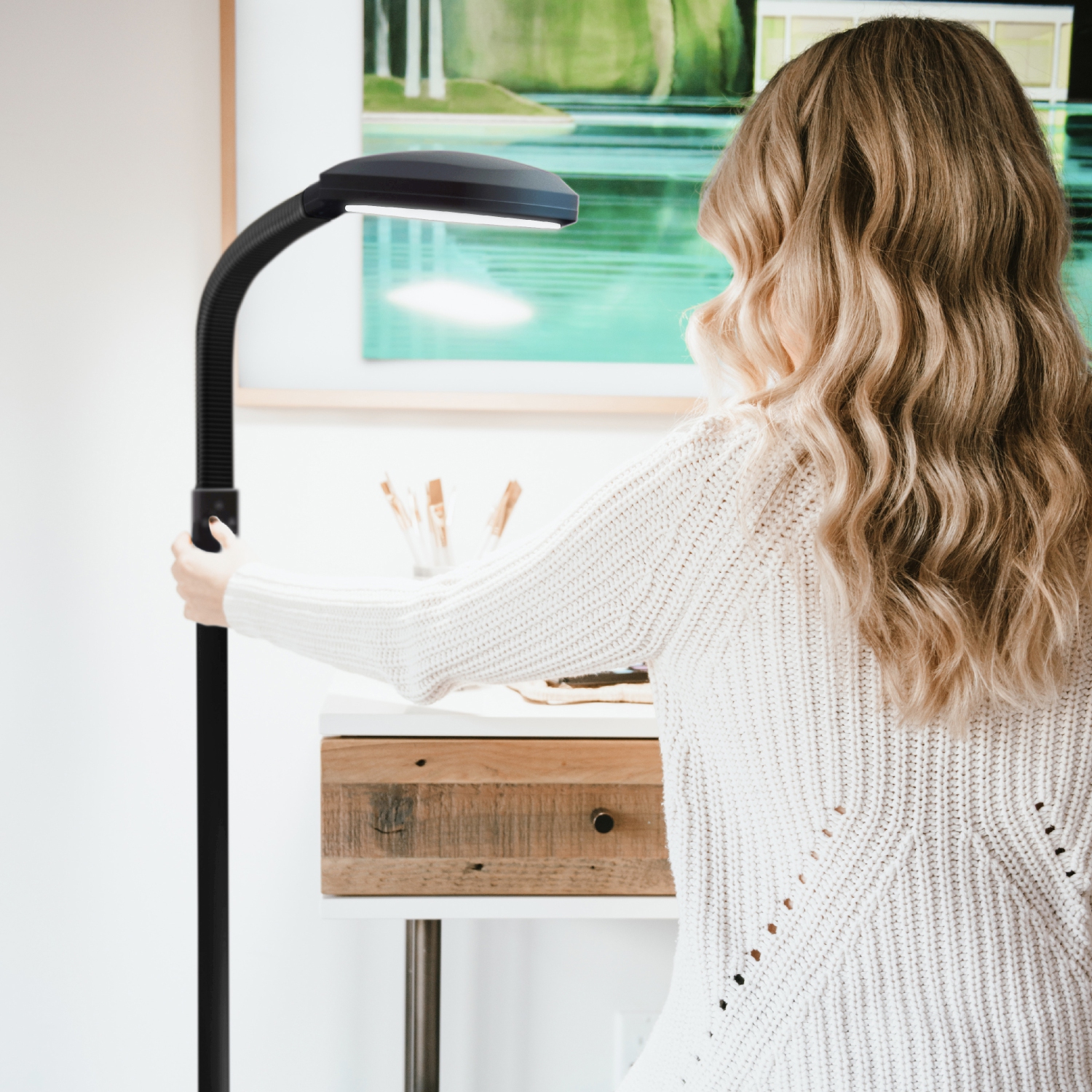 Verilux Smartlight LED Floor Lamp - Graphite