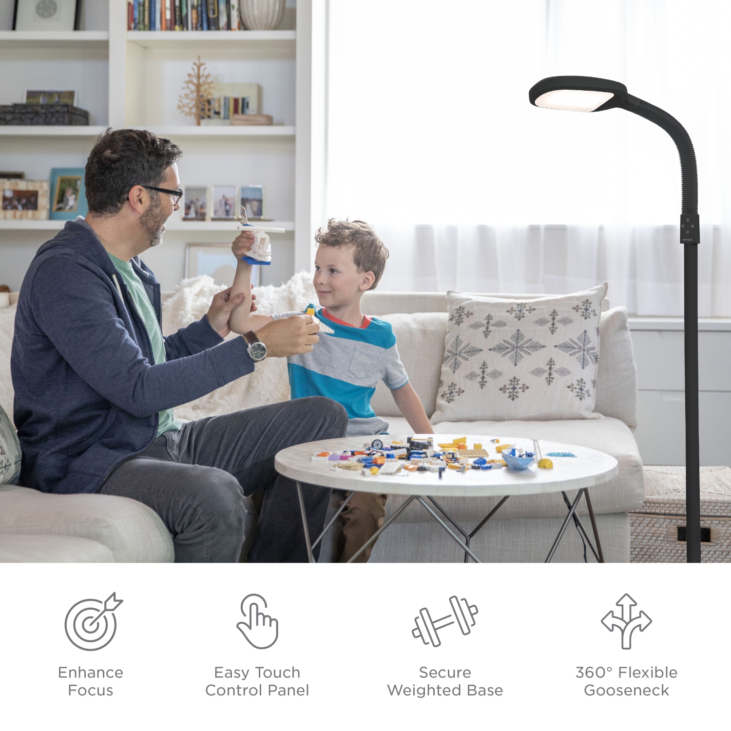 Verilux Smartlight LED Floor Lamp - Graphite